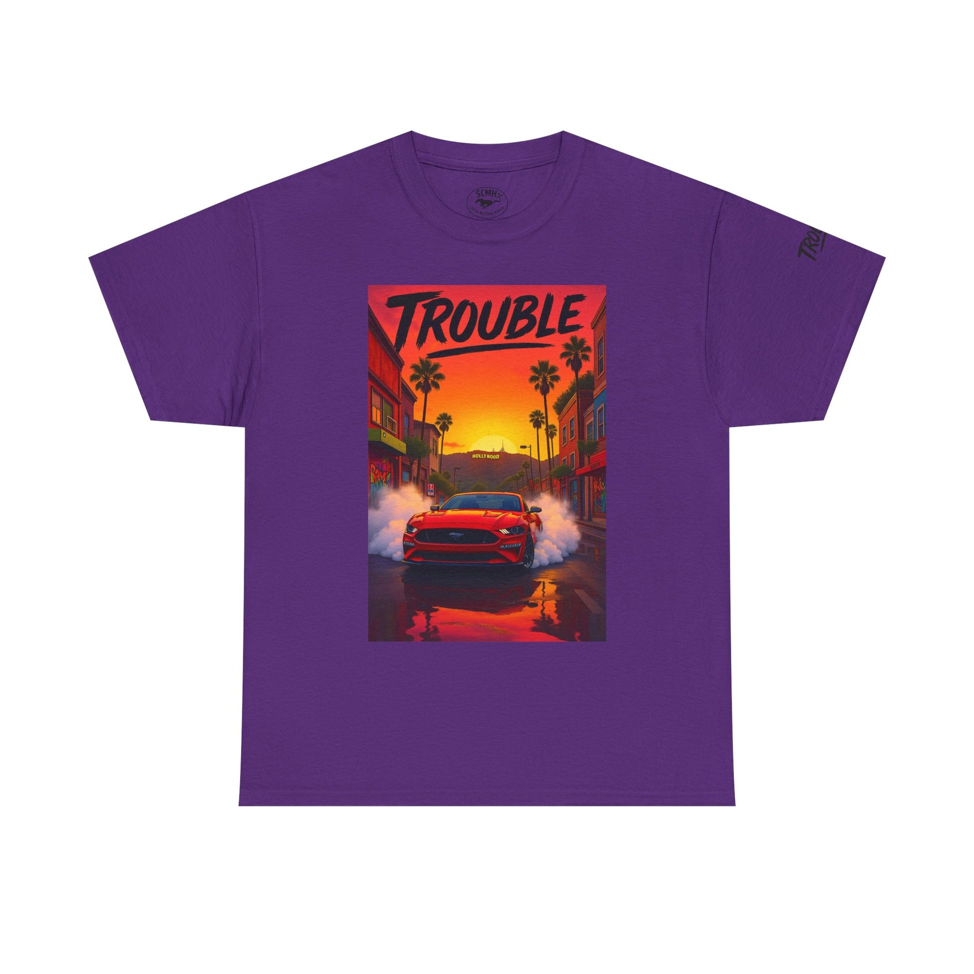 Trouble Retro Trouble Graphic Tee, Unisex Cotton T-Shirt, Cool Streetwear Shirt, Casual Summer Tee, Gift for Car Lovers