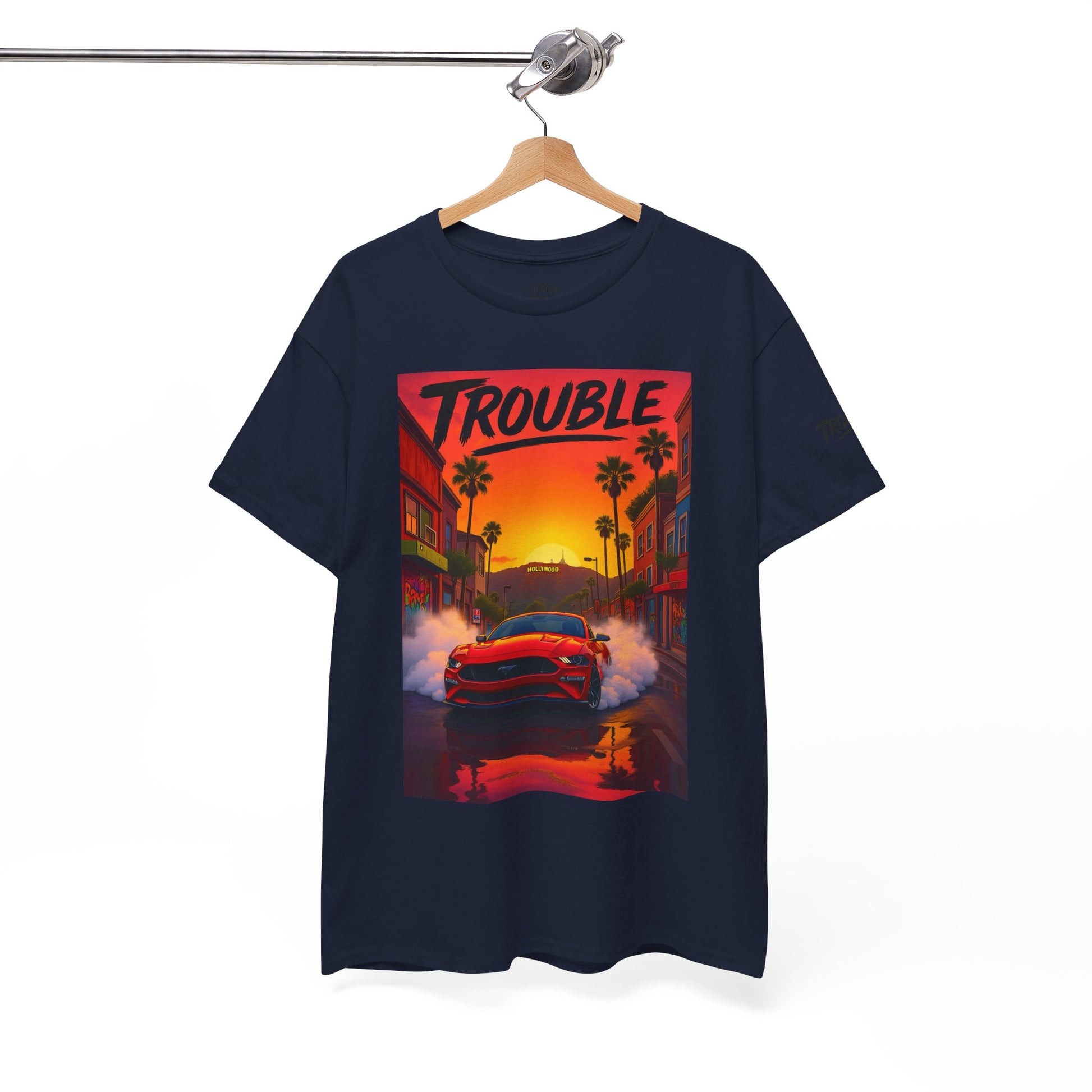 Trouble Retro Trouble Graphic Tee, Unisex Cotton T-Shirt, Cool Streetwear Shirt, Casual Summer Tee, Gift for Car Lovers