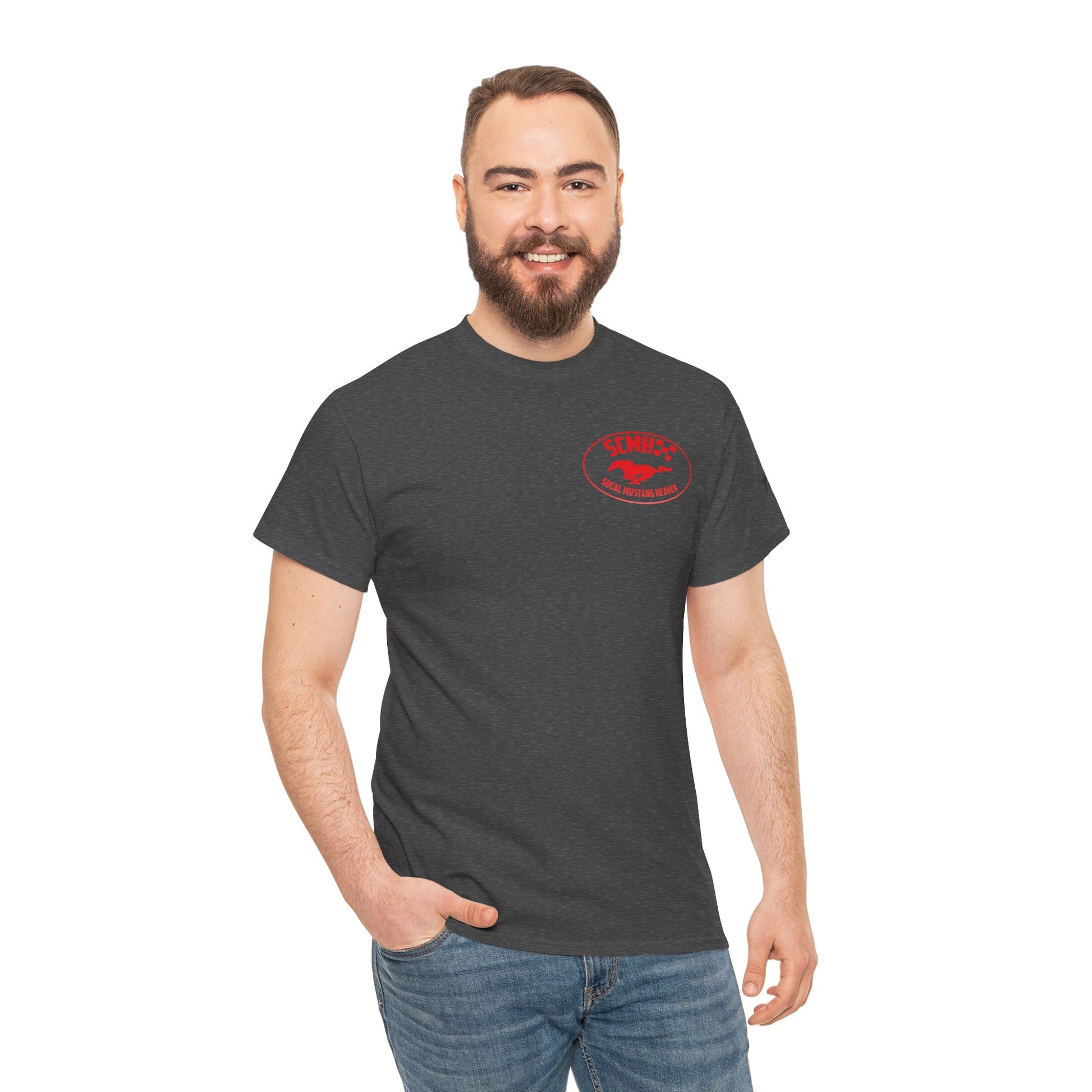 Unisex Heavy Cotton Tee with SoCal Mustang Heaven Design, Casual Tee, Gift for Car Lovers, Mustang Enthusiast Shirt, Iconic Graphic Tee