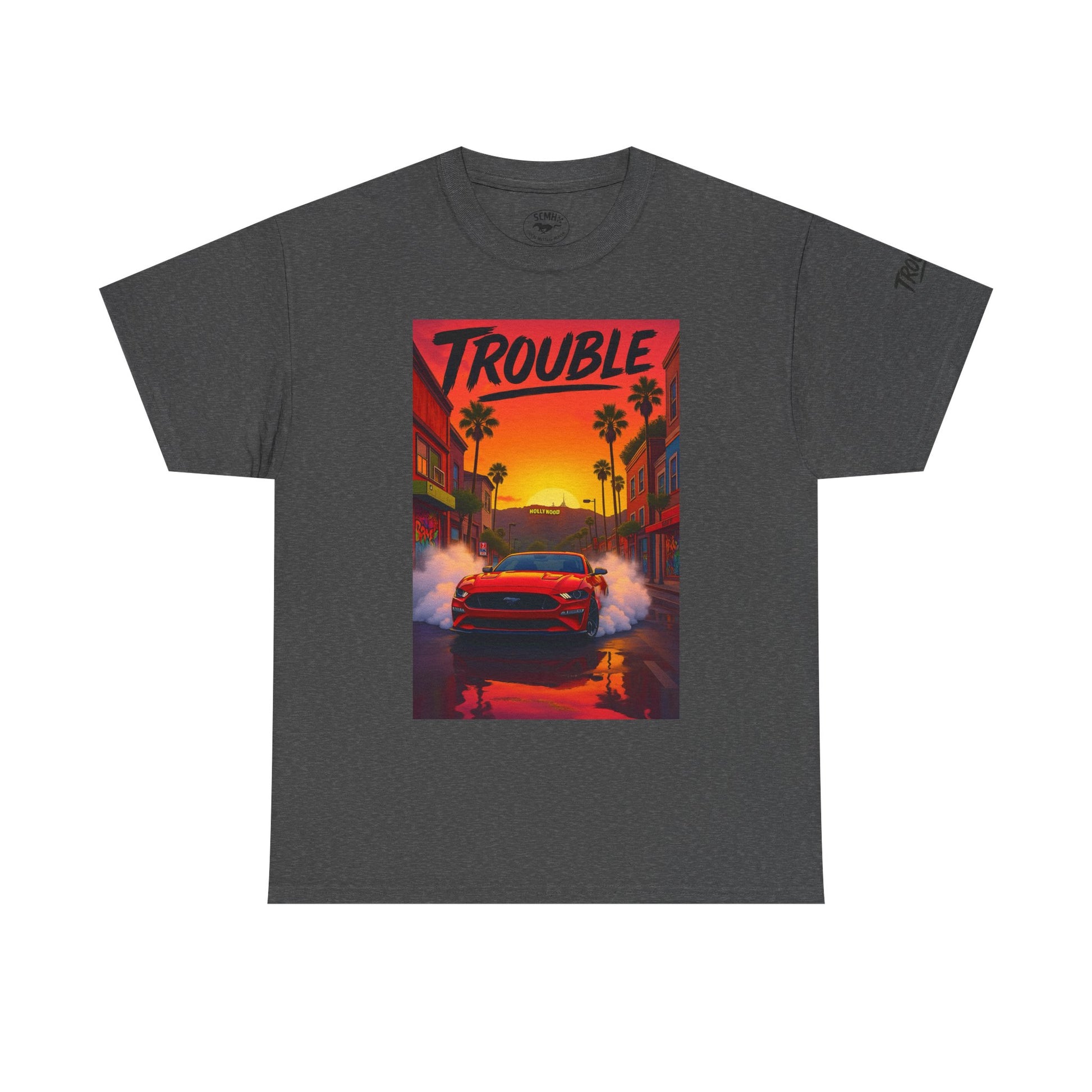 Trouble Retro Trouble Graphic Tee, Unisex Cotton T-Shirt, Cool Streetwear Shirt, Casual Summer Tee, Gift for Car Lovers