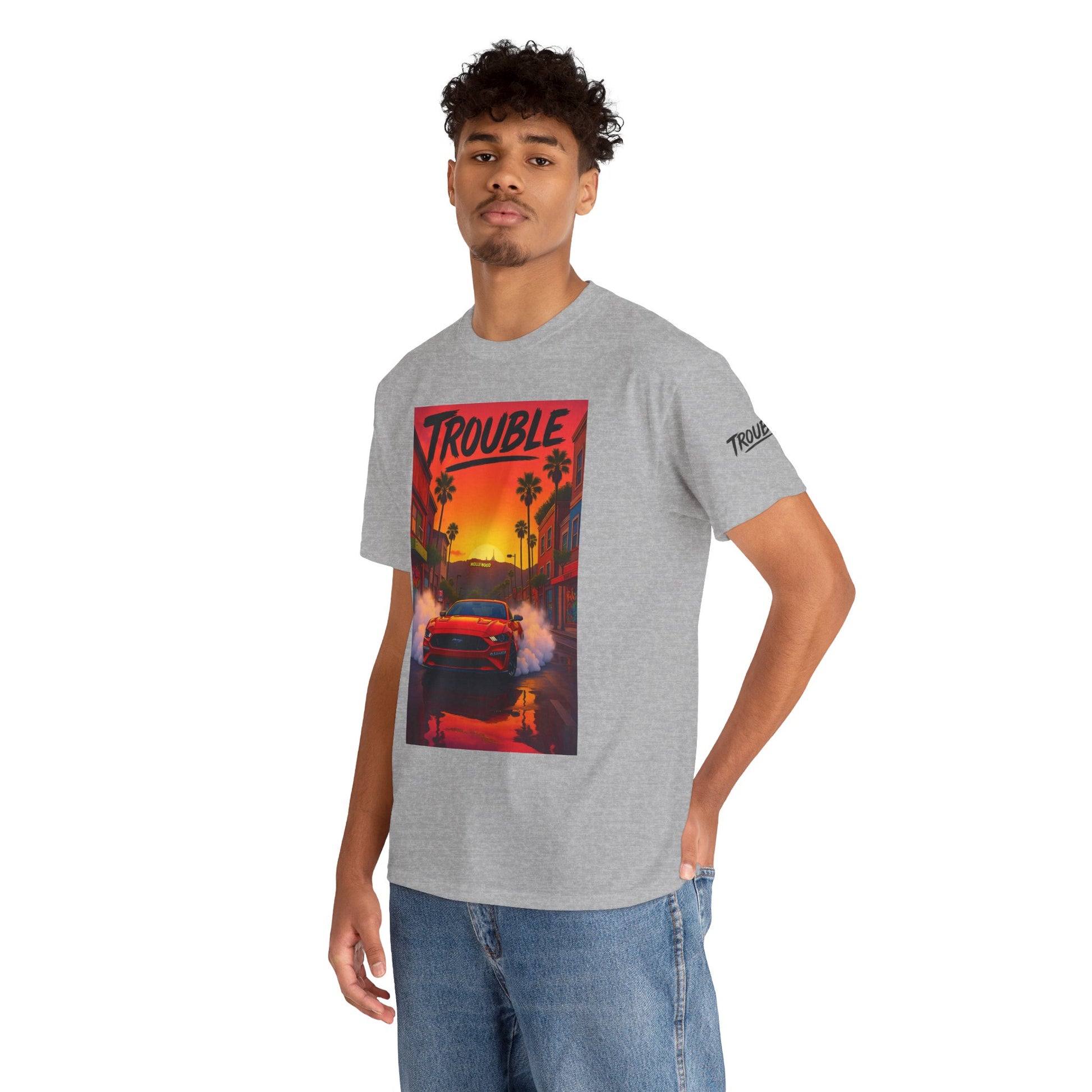 Trouble Retro Trouble Graphic Tee, Unisex Cotton T-Shirt, Cool Streetwear Shirt, Casual Summer Tee, Gift for Car Lovers