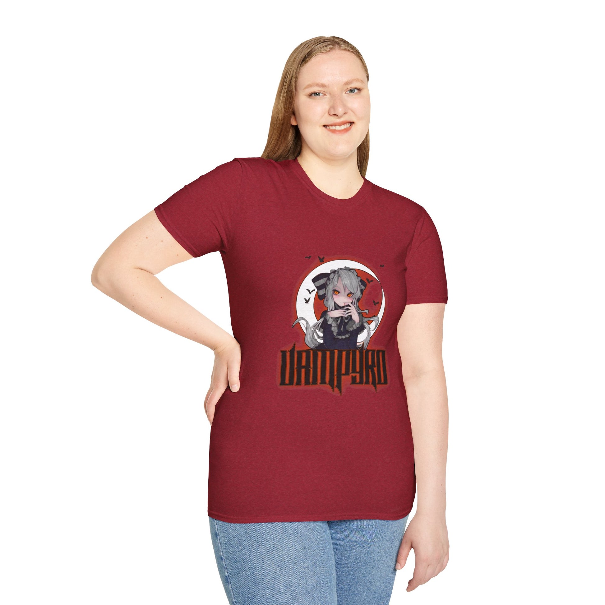 Vampire Crimson Original Graphic T-Shirt, Unisex Tee for Cosplay, Halloween Costume, Casual Wear, Edgy Street Style, Gift for Fans