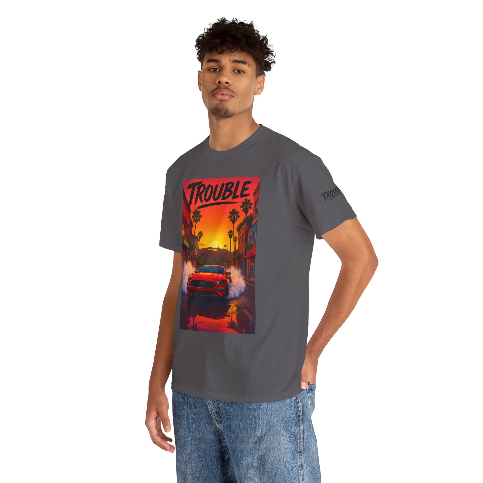 Trouble Retro Trouble Graphic Tee, Unisex Cotton T-Shirt, Cool Streetwear Shirt, Casual Summer Tee, Gift for Car Lovers