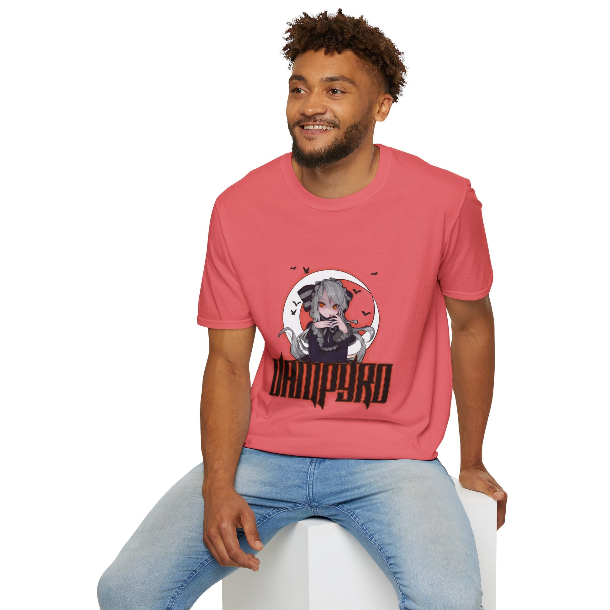 Vampire Crimson Original Graphic T-Shirt, Unisex Tee for Cosplay, Halloween Costume, Casual Wear, Edgy Street Style, Gift for Fans