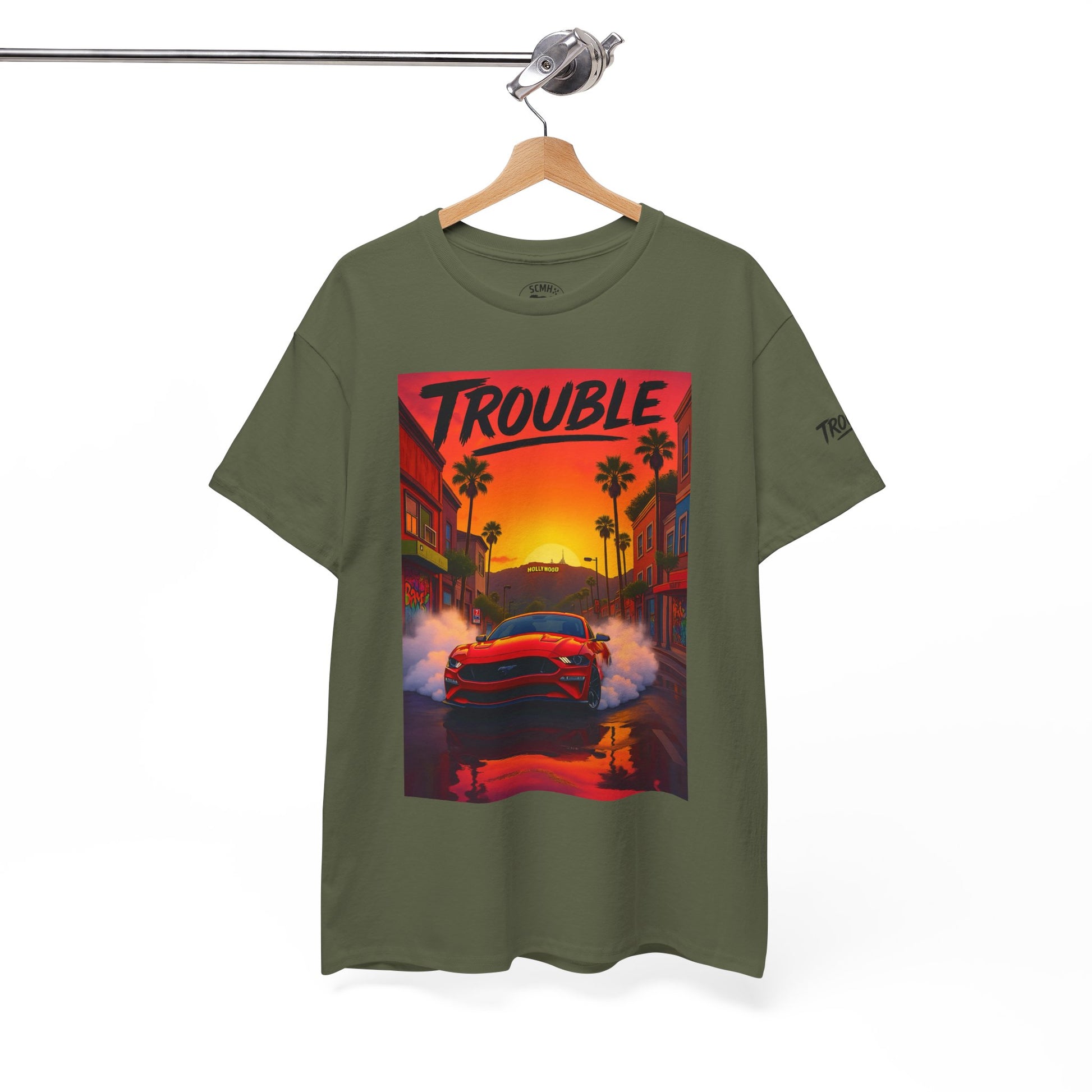 Trouble Retro Trouble Graphic Tee, Unisex Cotton T-Shirt, Cool Streetwear Shirt, Casual Summer Tee, Gift for Car Lovers