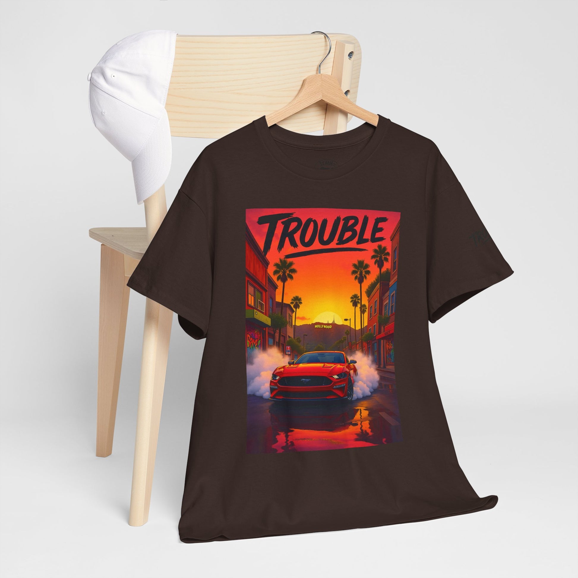 Trouble Retro Trouble Graphic Tee, Unisex Cotton T-Shirt, Cool Streetwear Shirt, Casual Summer Tee, Gift for Car Lovers