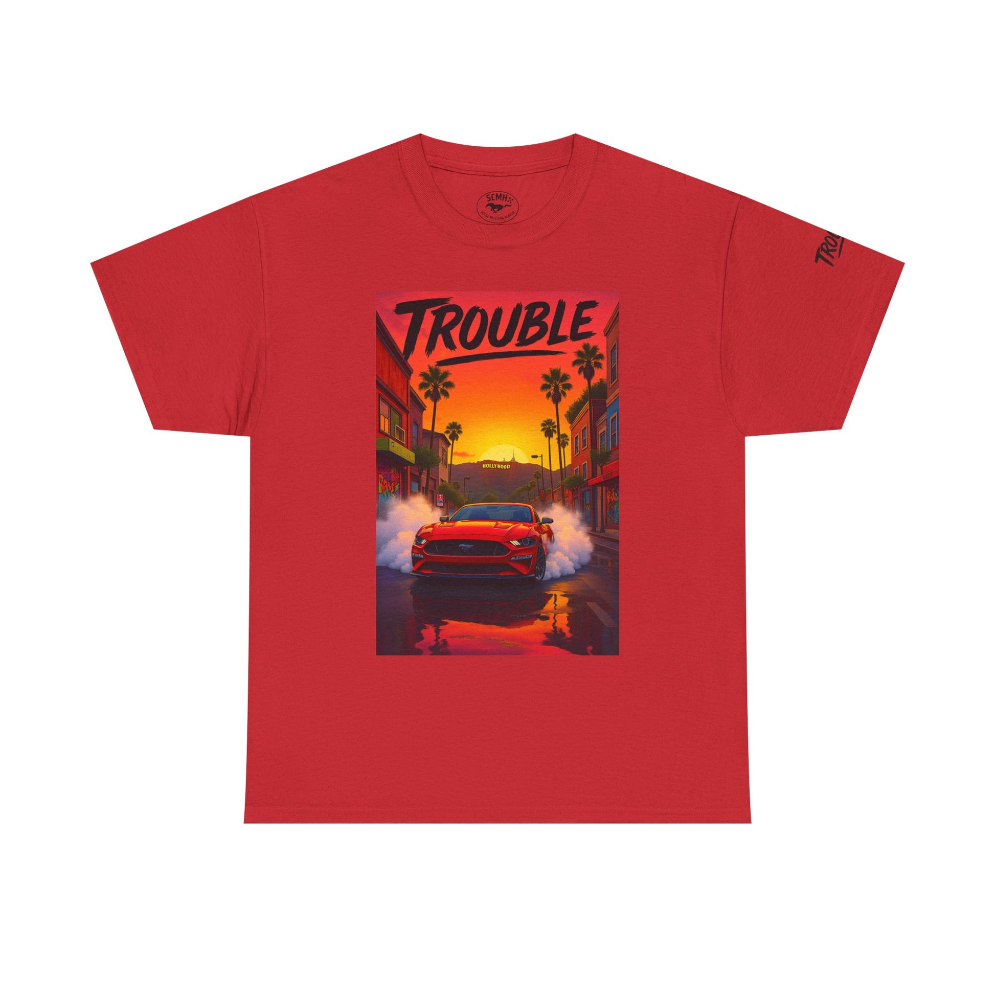 Trouble Retro Trouble Graphic Tee, Unisex Cotton T-Shirt, Cool Streetwear Shirt, Casual Summer Tee, Gift for Car Lovers