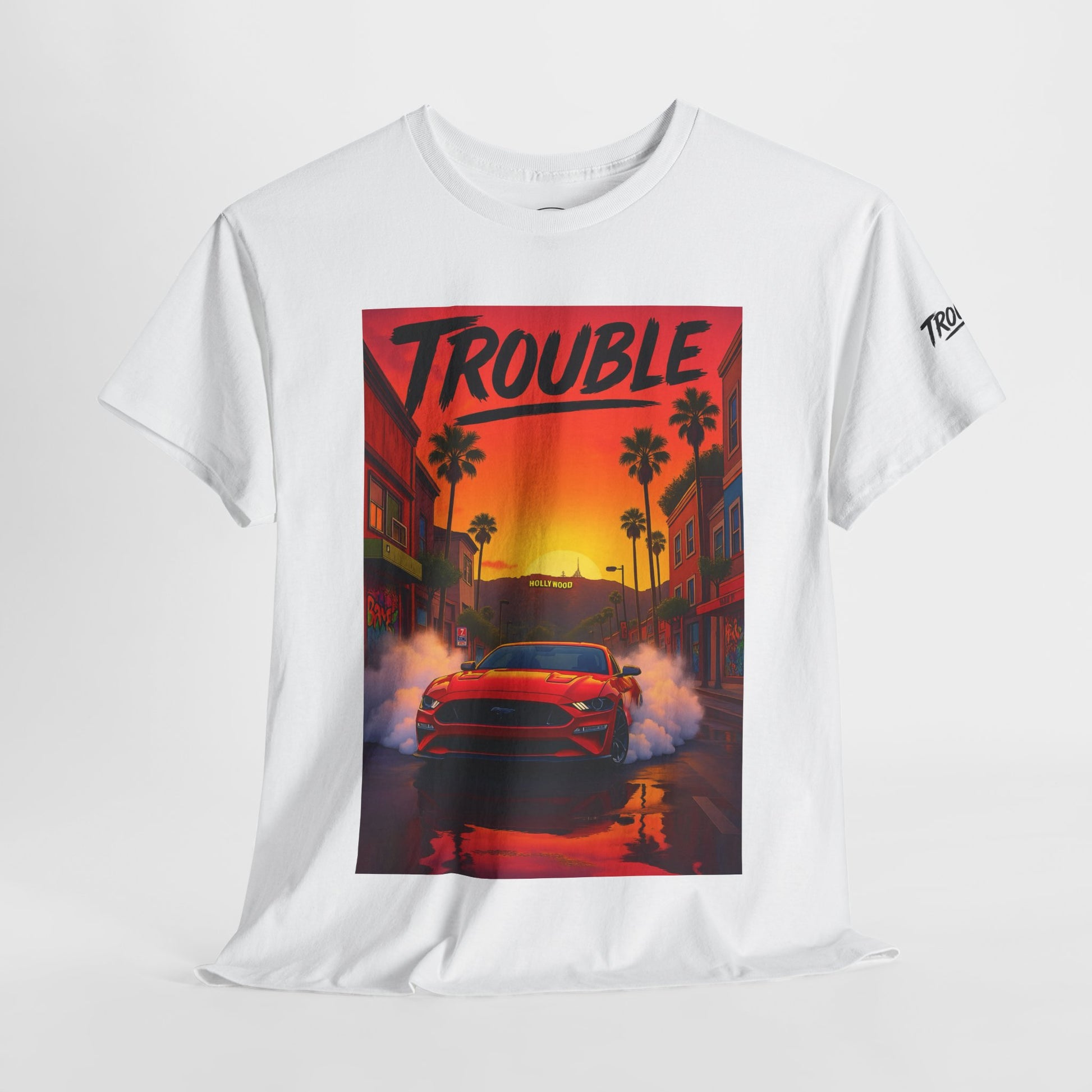 Trouble Retro Trouble Graphic Tee, Unisex Cotton T-Shirt, Cool Streetwear Shirt, Casual Summer Tee, Gift for Car Lovers