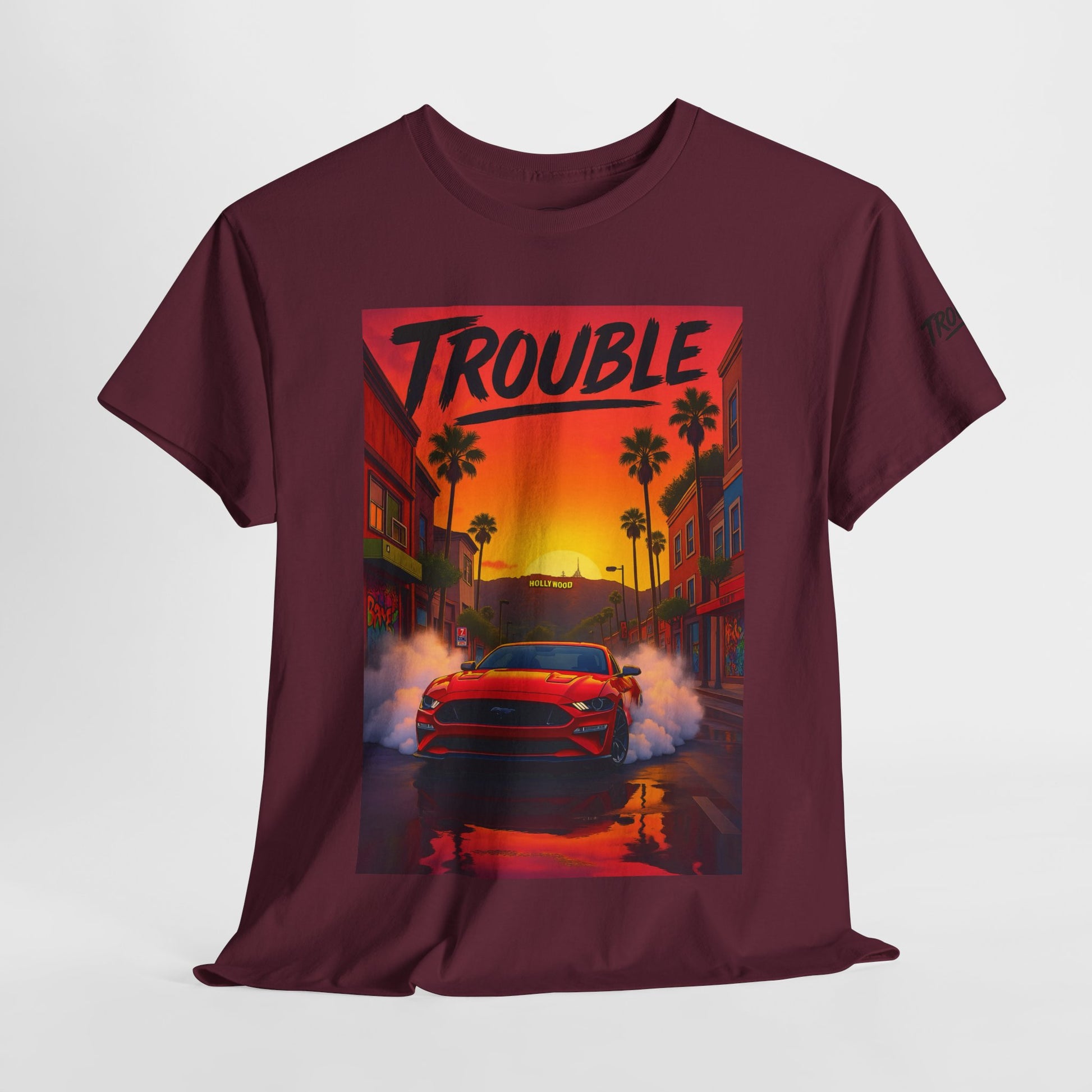 Trouble Retro Trouble Graphic Tee, Unisex Cotton T-Shirt, Cool Streetwear Shirt, Casual Summer Tee, Gift for Car Lovers