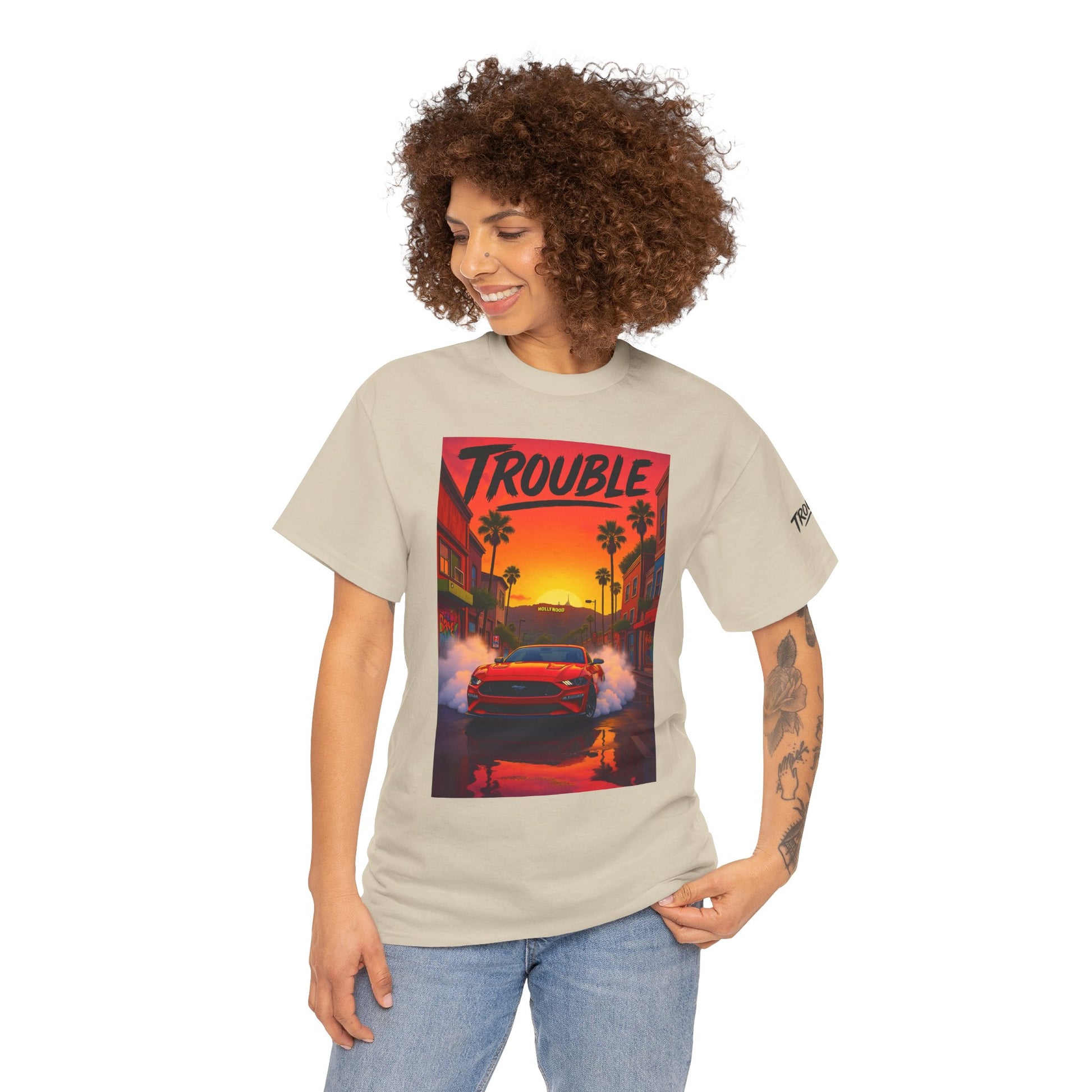 Trouble Retro Trouble Graphic Tee, Unisex Cotton T-Shirt, Cool Streetwear Shirt, Casual Summer Tee, Gift for Car Lovers