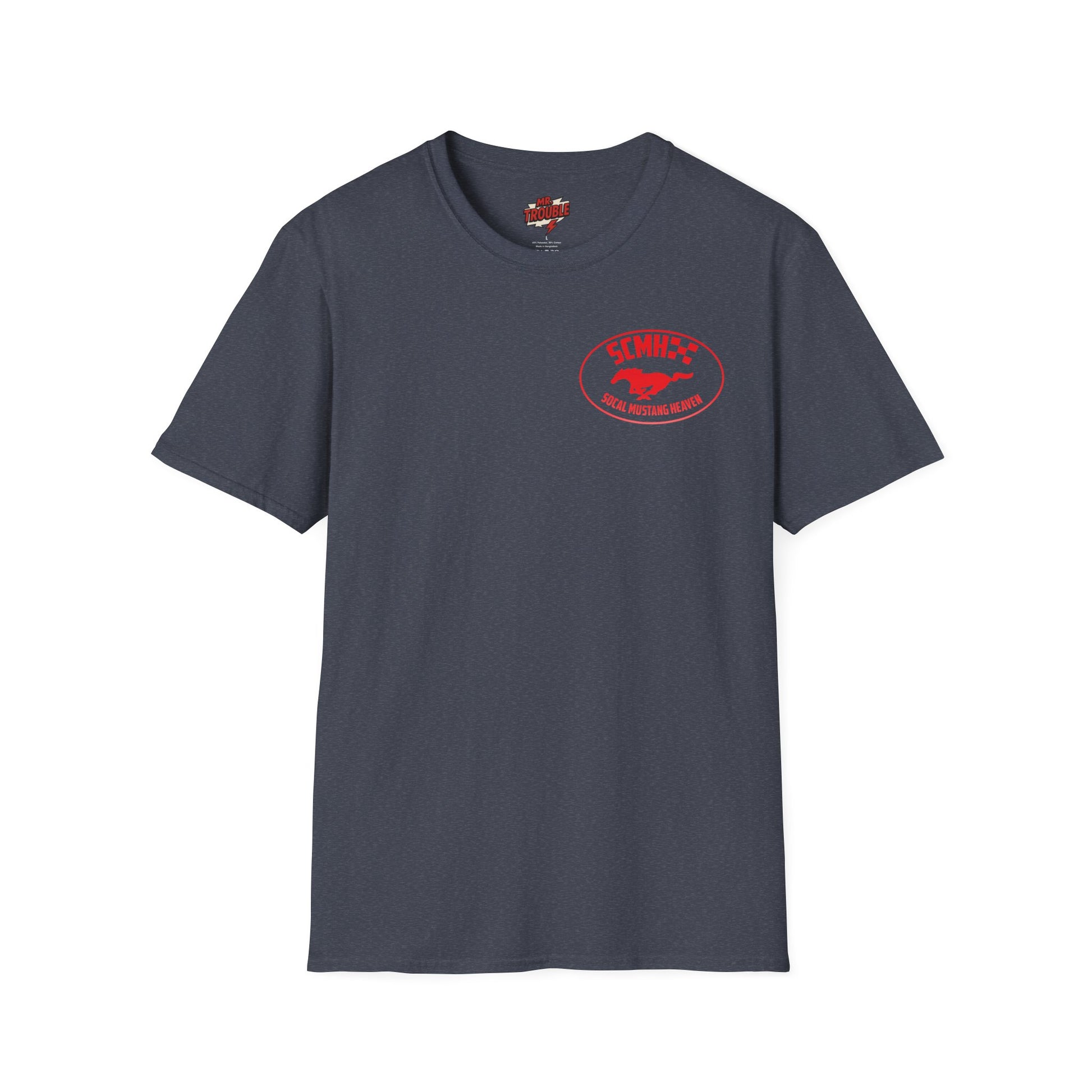 Mr. Trouble SoCal Mustang Heaven T-Shirt, Unisex T-Shirt, Vintage Style Tee, Horse Lover Gift, Car Enthusiast Apparel, Horse Racing Shirt