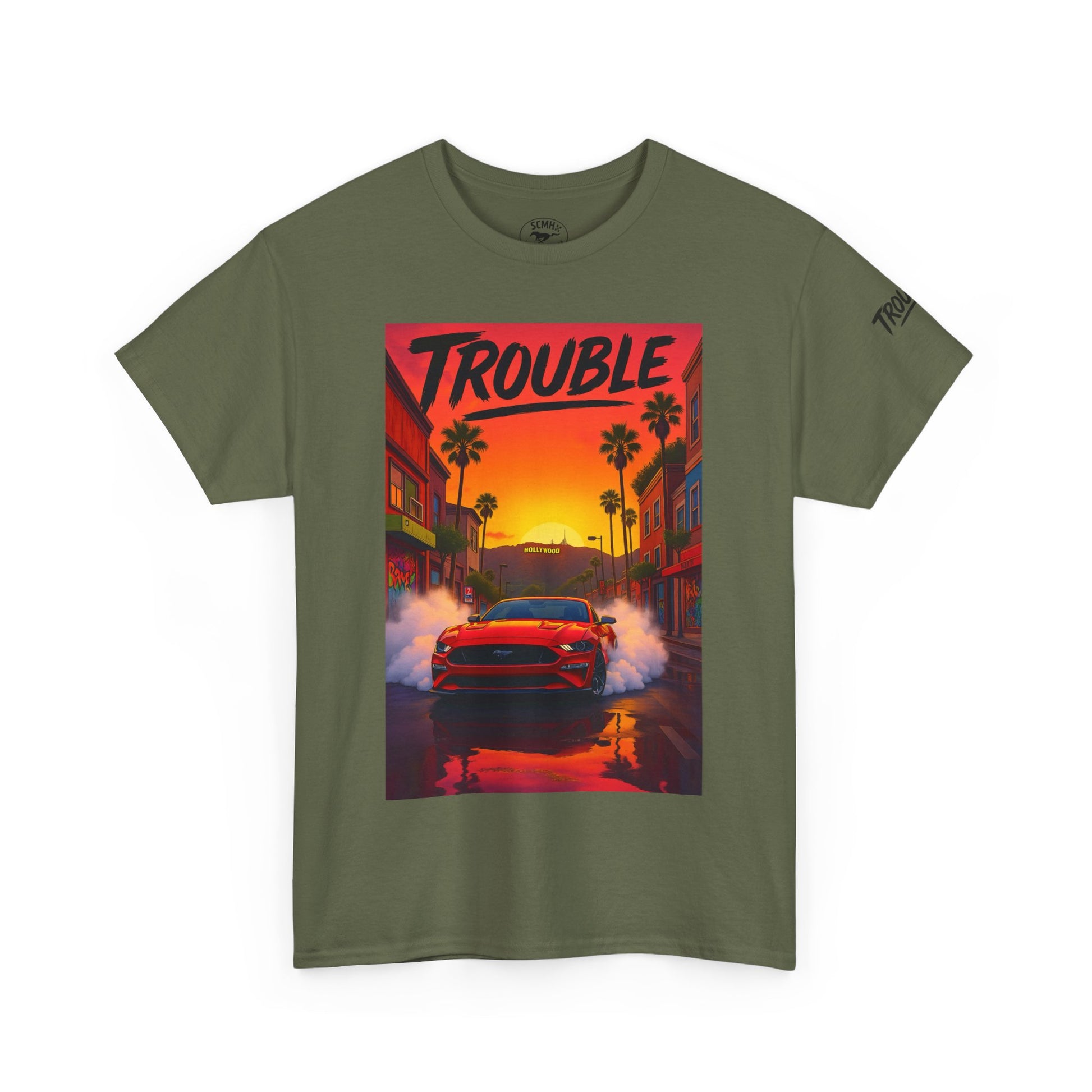Trouble Retro Trouble Graphic Tee, Unisex Cotton T-Shirt, Cool Streetwear Shirt, Casual Summer Tee, Gift for Car Lovers