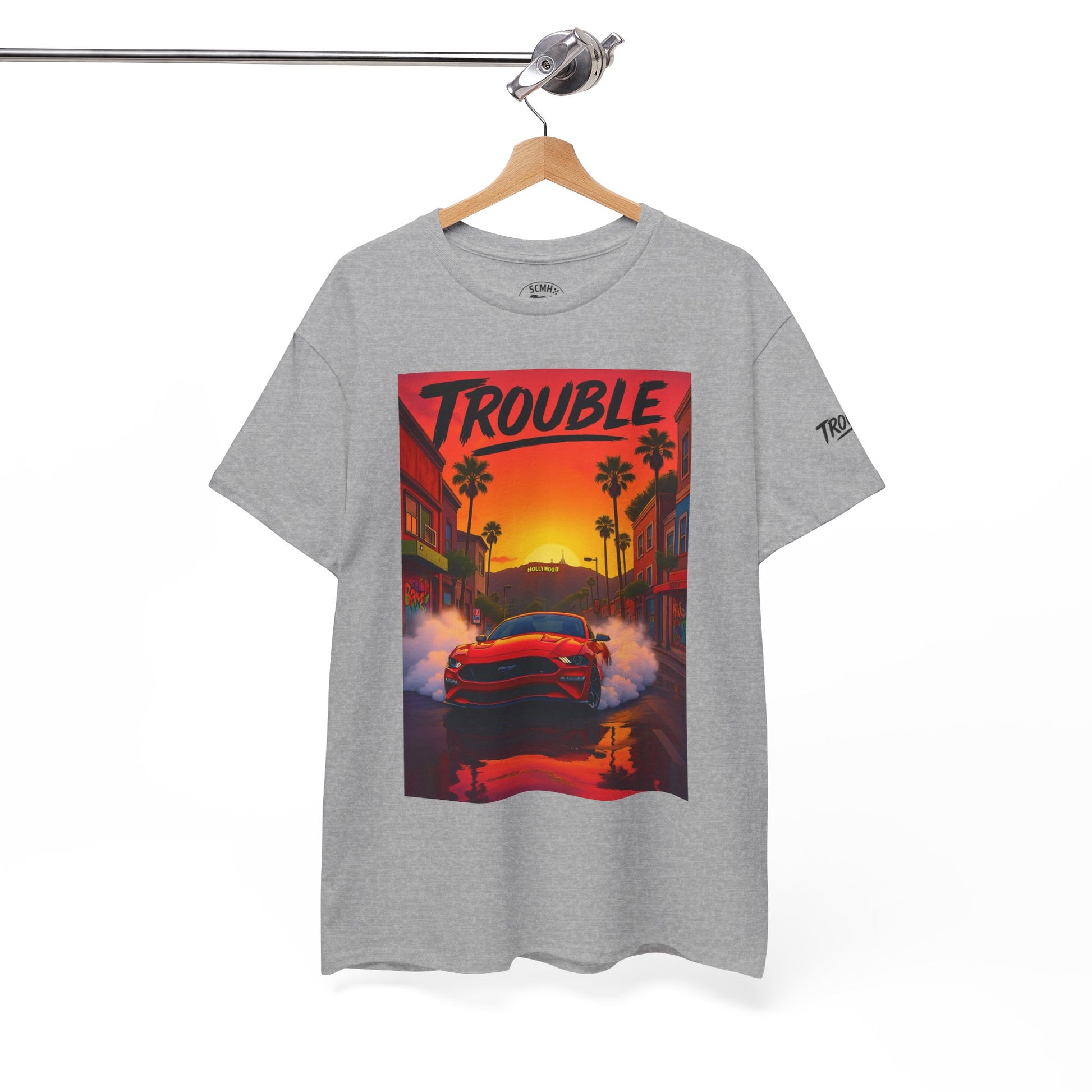 Trouble Retro Trouble Graphic Tee, Unisex Cotton T-Shirt, Cool Streetwear Shirt, Casual Summer Tee, Gift for Car Lovers