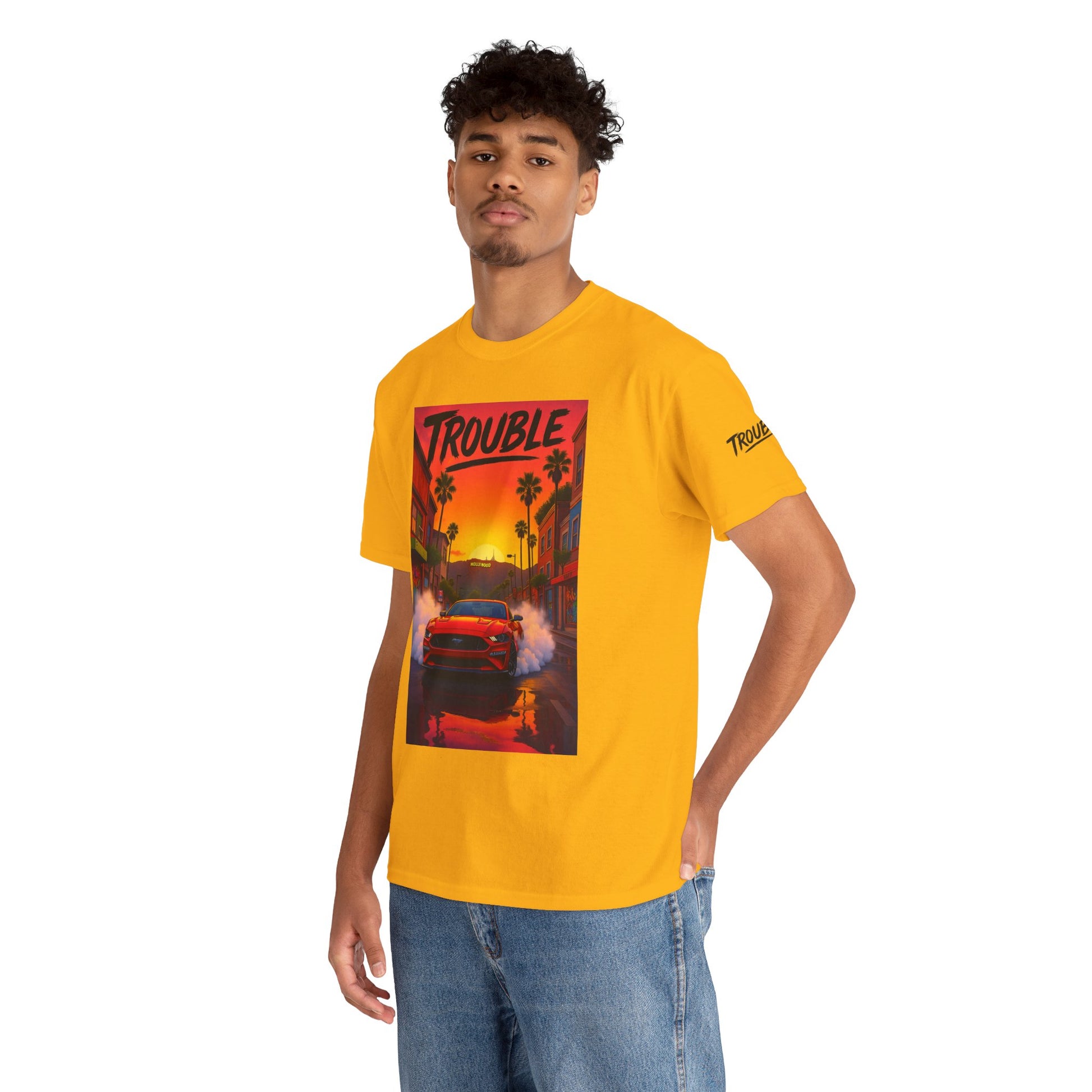 Trouble Retro Trouble Graphic Tee, Unisex Cotton T-Shirt, Cool Streetwear Shirt, Casual Summer Tee, Gift for Car Lovers