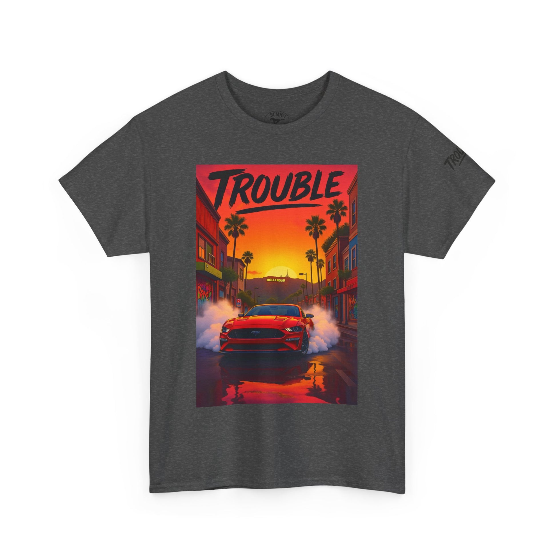 Trouble Retro Trouble Graphic Tee, Unisex Cotton T-Shirt, Cool Streetwear Shirt, Casual Summer Tee, Gift for Car Lovers