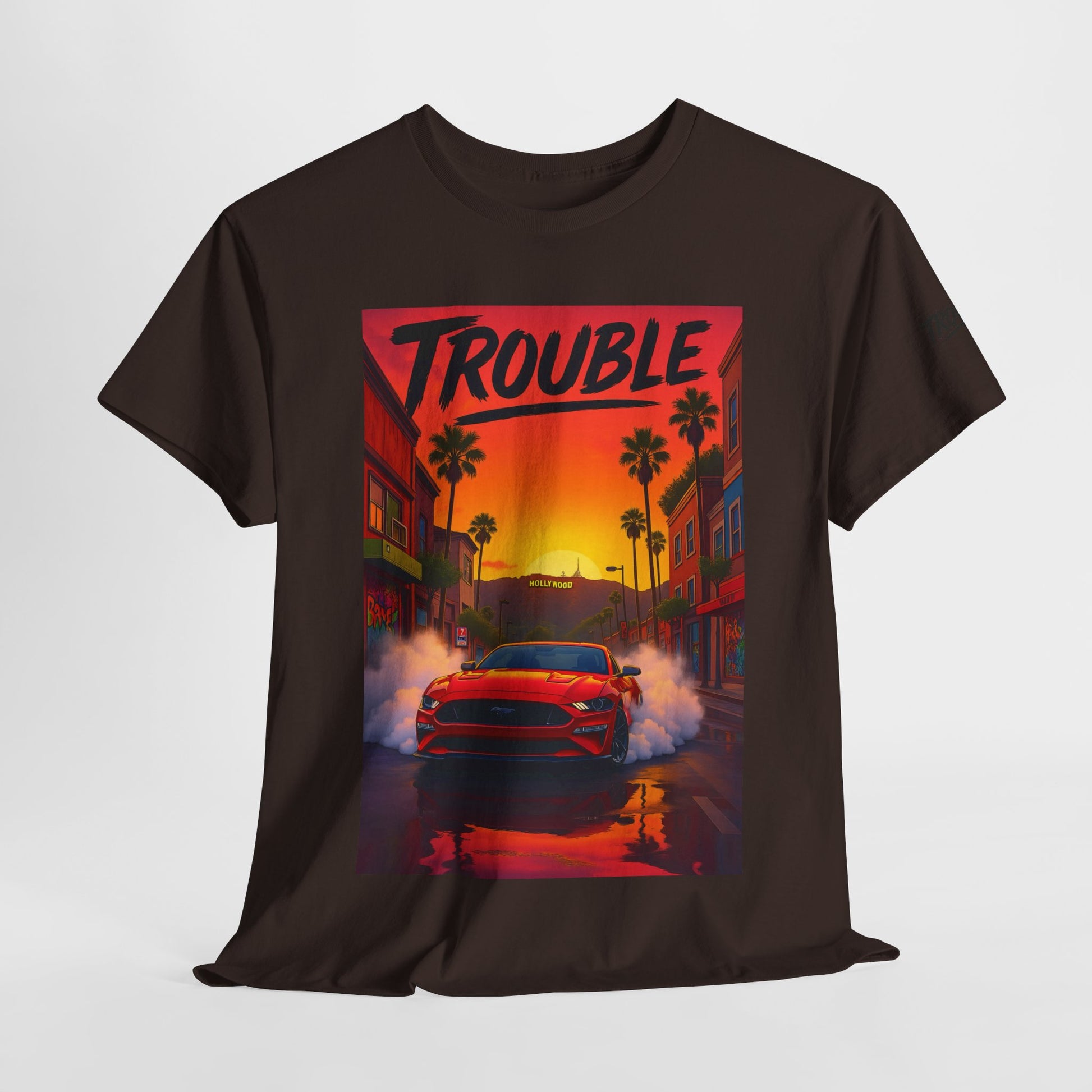 Trouble Retro Trouble Graphic Tee, Unisex Cotton T-Shirt, Cool Streetwear Shirt, Casual Summer Tee, Gift for Car Lovers