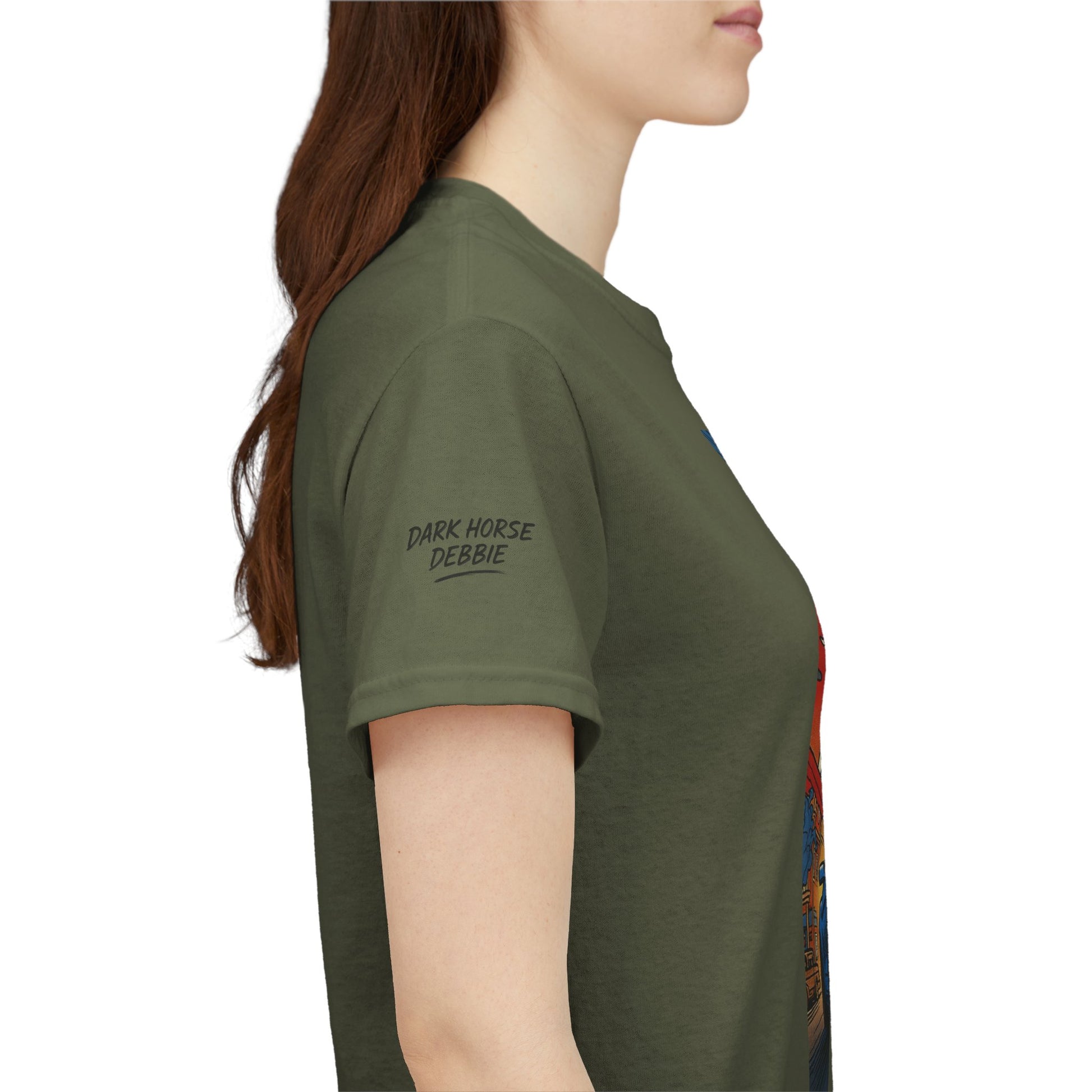Dark Horse Debbie Patriotic Car Enthusiast Tee - Perfect for Independence Day, Gift for Dad, Car Show, Track Day, Summer Style