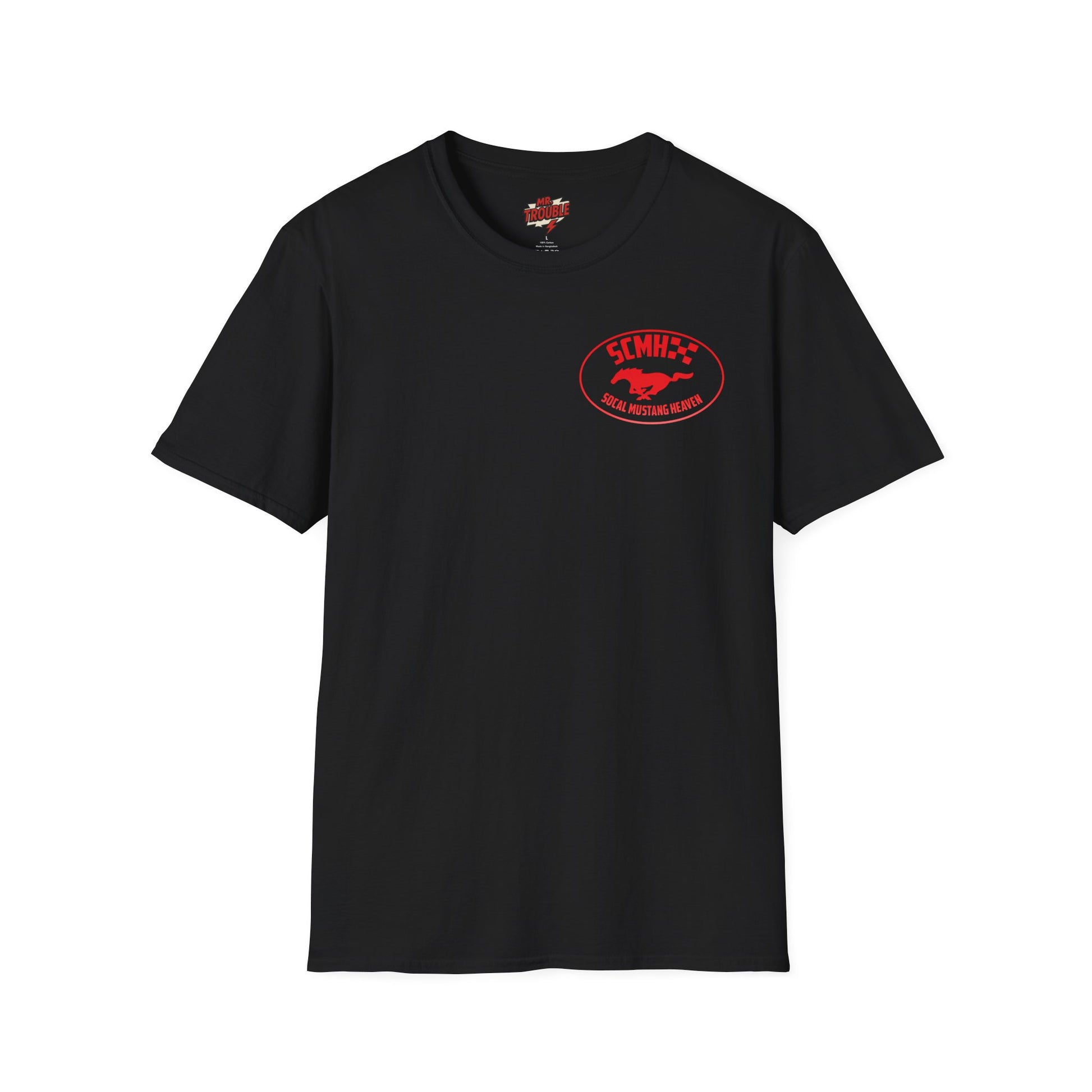 Mr. Trouble SoCal Mustang Heaven T-Shirt, Unisex T-Shirt, Vintage Style Tee, Horse Lover Gift, Car Enthusiast Apparel, Horse Racing Shirt