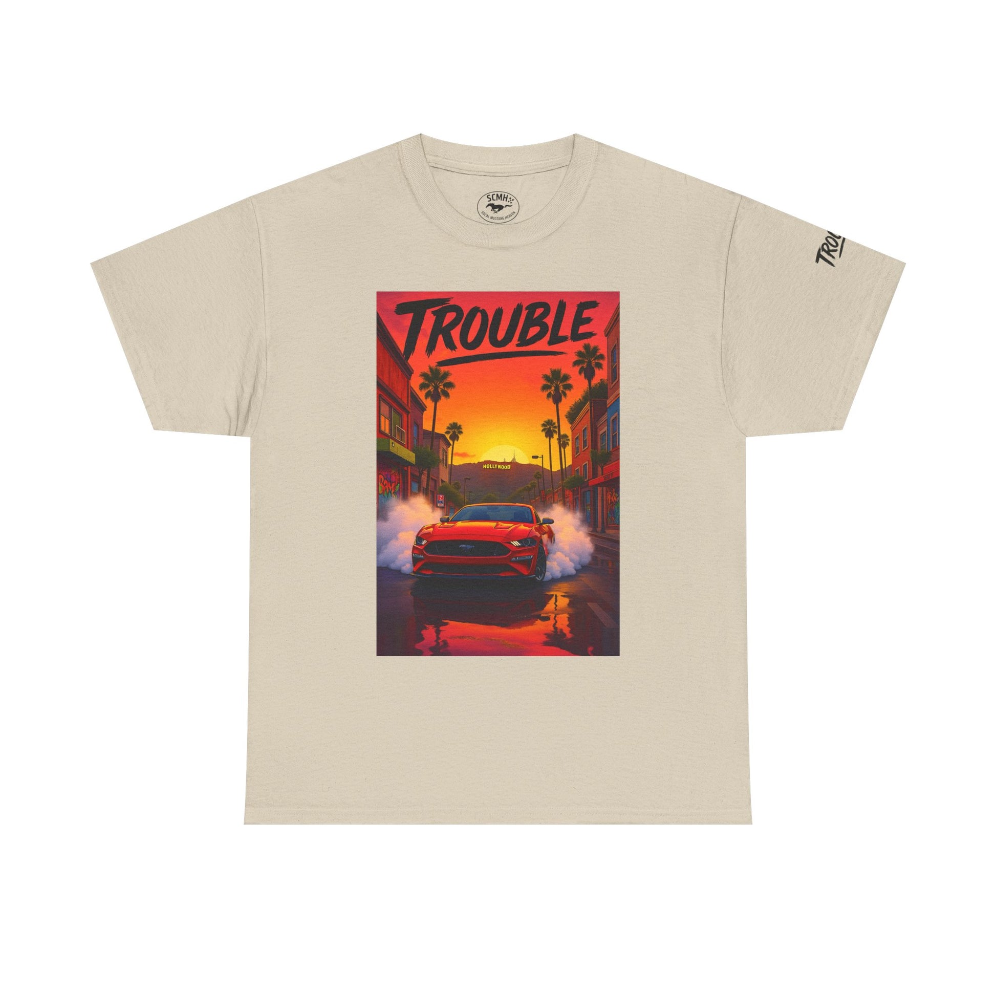Trouble Retro Trouble Graphic Tee, Unisex Cotton T-Shirt, Cool Streetwear Shirt, Casual Summer Tee, Gift for Car Lovers