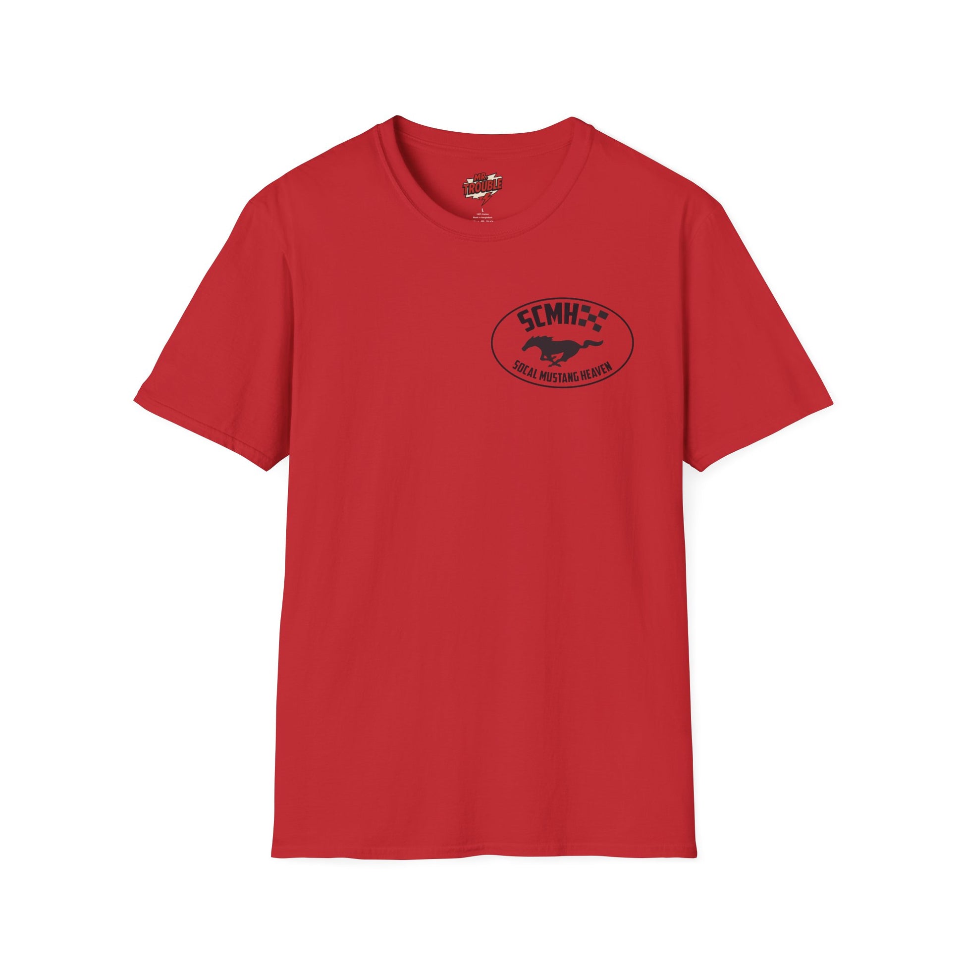 Mr. Trouble SoCal Mustang Heaven T-Shirt, Unisex Graphic Tee, Perfect for Car Lovers, Vintage Style, Gift for Horse Enthusiasts, Casual Wear