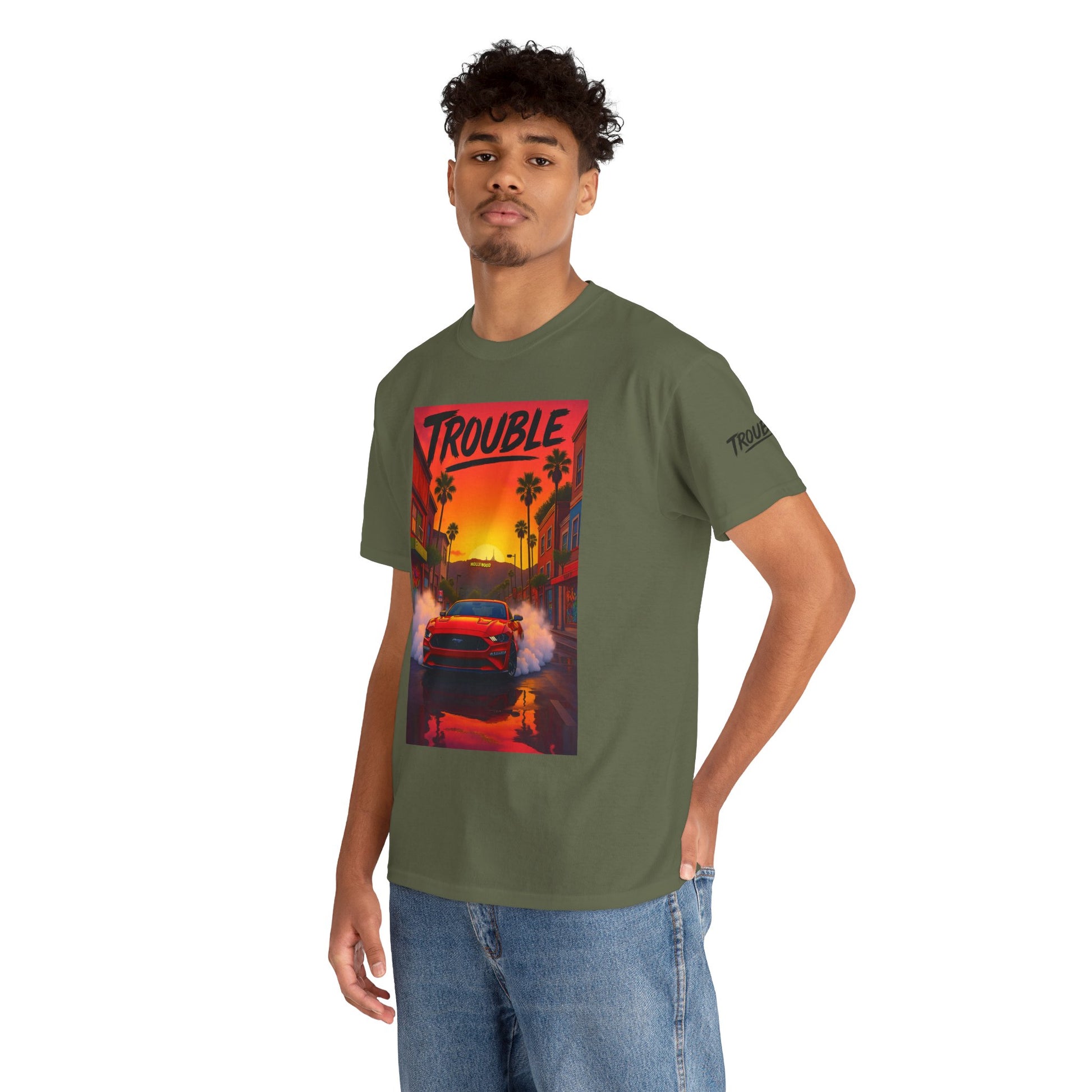 Trouble Retro Trouble Graphic Tee, Unisex Cotton T-Shirt, Cool Streetwear Shirt, Casual Summer Tee, Gift for Car Lovers