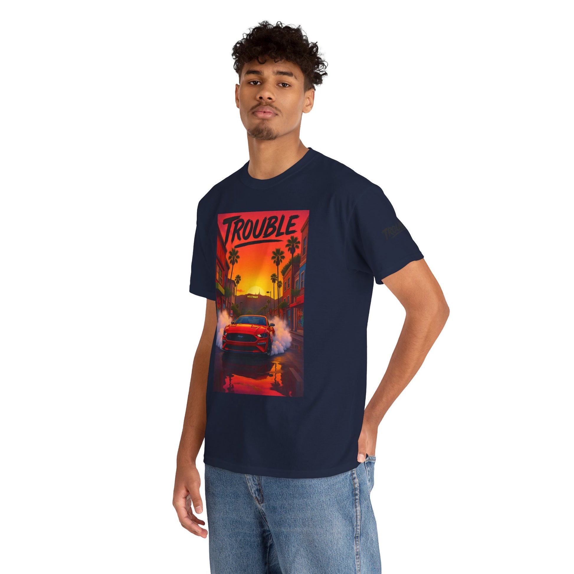 Trouble Retro Trouble Graphic Tee, Unisex Cotton T-Shirt, Cool Streetwear Shirt, Casual Summer Tee, Gift for Car Lovers