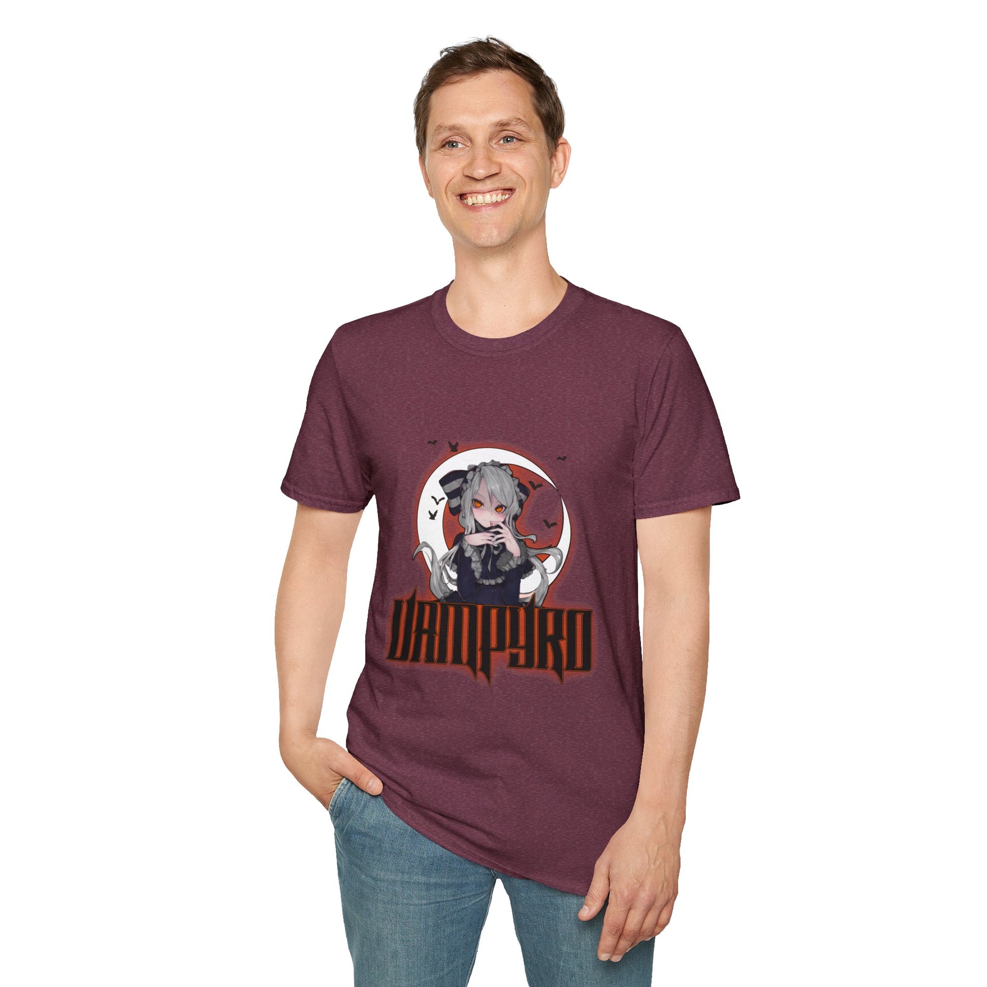 Vampire Crimson Original Graphic T-Shirt, Unisex Tee for Cosplay, Halloween Costume, Casual Wear, Edgy Street Style, Gift for Fans