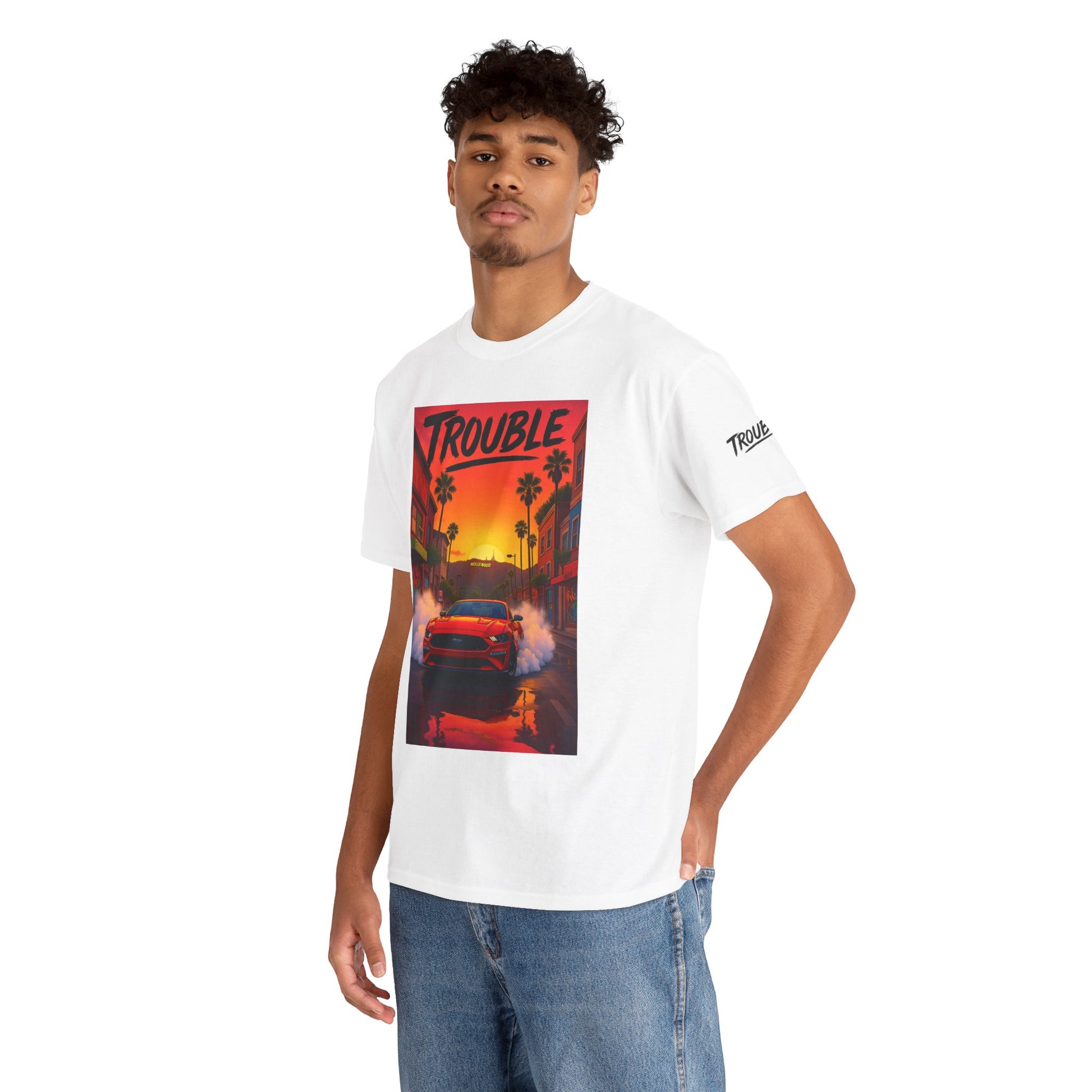 Trouble Retro Trouble Graphic Tee, Unisex Cotton T-Shirt, Cool Streetwear Shirt, Casual Summer Tee, Gift for Car Lovers