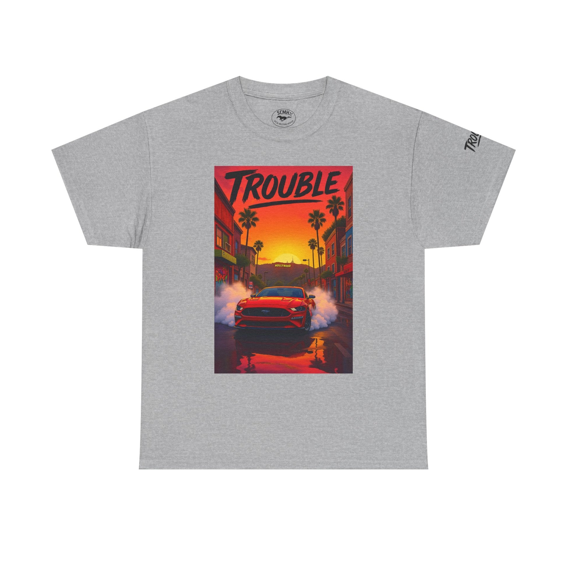 Trouble Retro Trouble Graphic Tee, Unisex Cotton T-Shirt, Cool Streetwear Shirt, Casual Summer Tee, Gift for Car Lovers