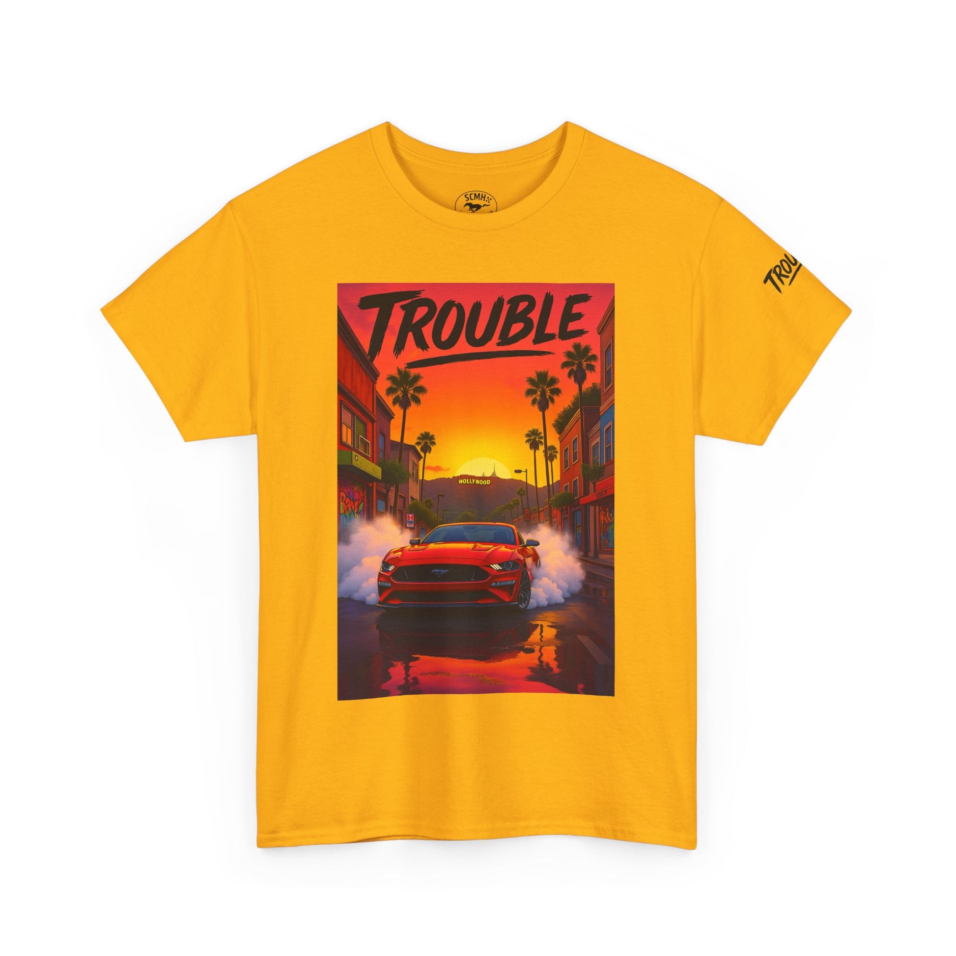 Trouble Retro Trouble Graphic Tee, Unisex Cotton T-Shirt, Cool Streetwear Shirt, Casual Summer Tee, Gift for Car Lovers