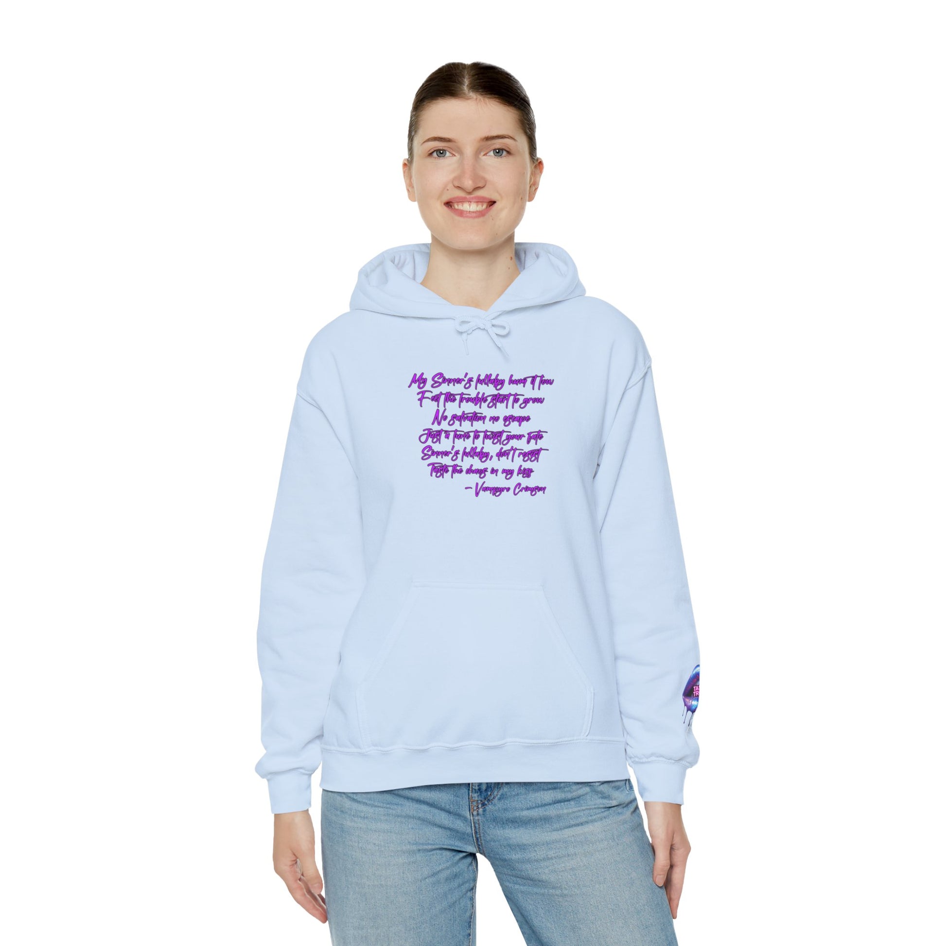 Taste of Trouble Inspirational Hoodie for Creative Souls, Motivational Sweatshirt, Unisex Heavy Blend, Modern Casual Wear, Gift for Artists, Trendy [...]