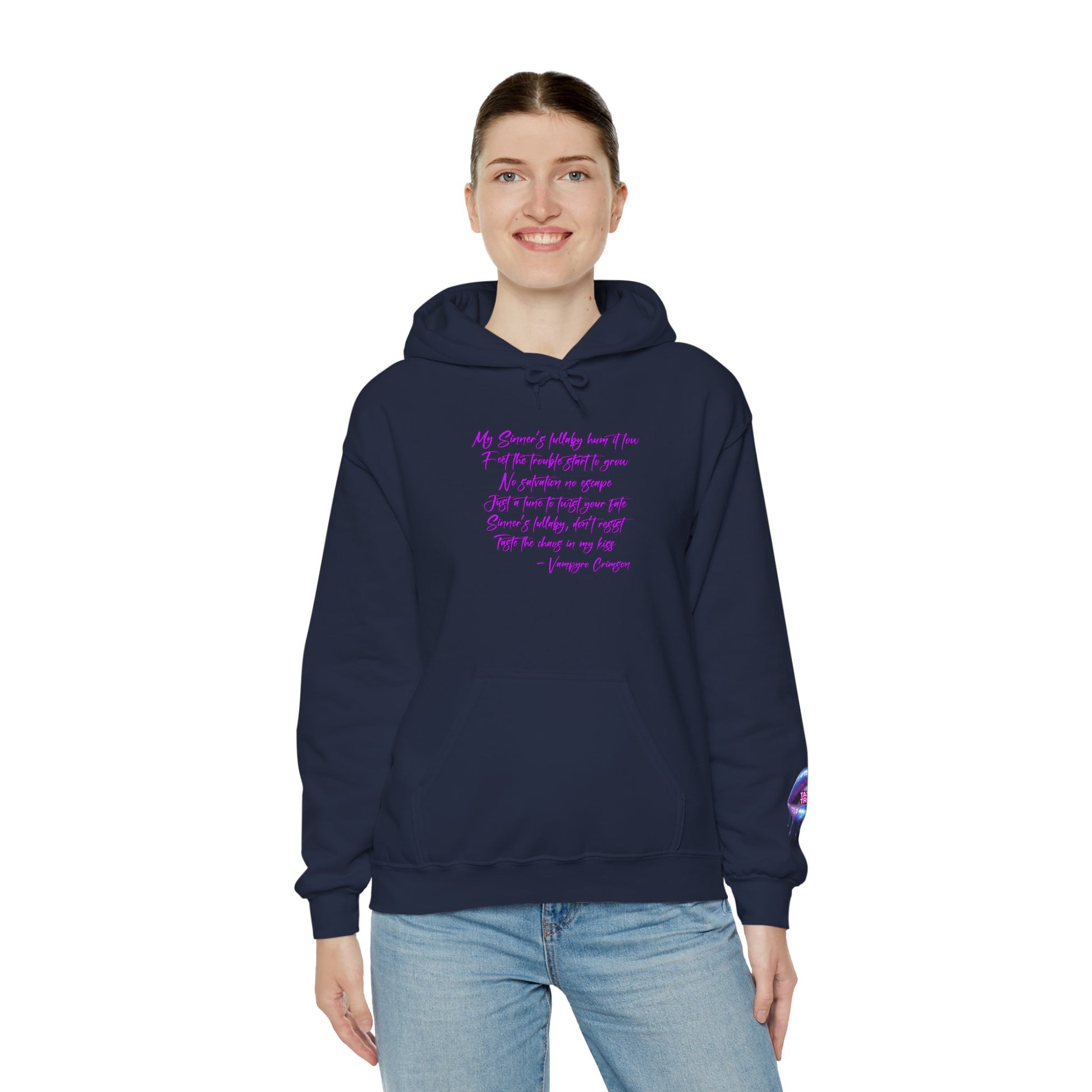 Taste of Trouble Inspirational Hoodie for Creative Souls, Motivational Sweatshirt, Unisex Heavy Blend, Modern Casual Wear, Gift for Artists, Trendy [...]
