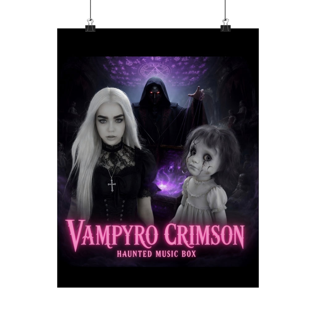 Vampyro Crimson Haunted Music Box Matte Poster