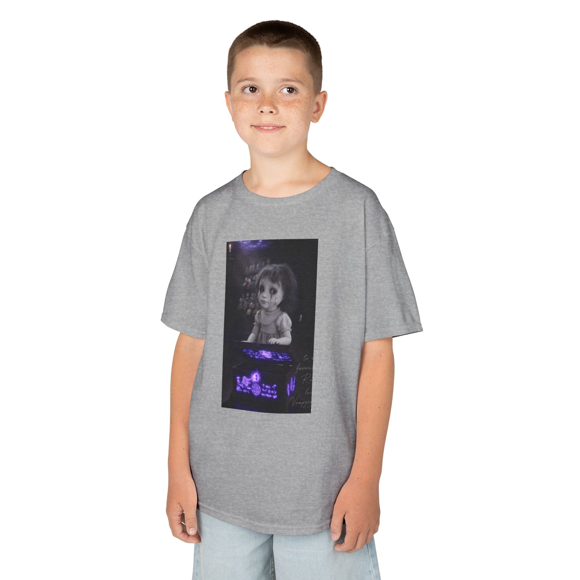 Vampyro Crimson – Haunted Music Box Kids Gothic Horror T-Shirt