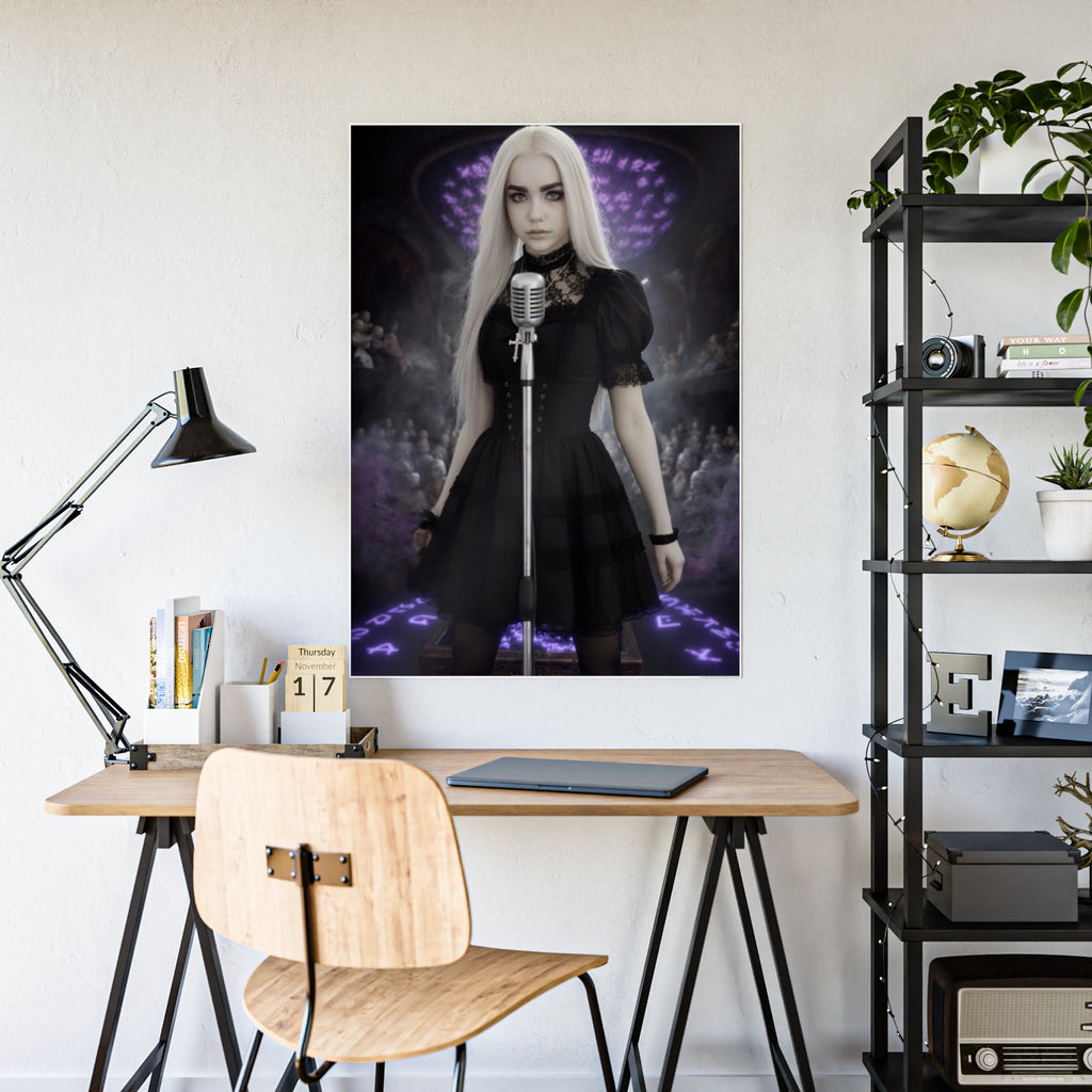 Vampyro Crimson Haunted Music Box Portrait Gloss Poster