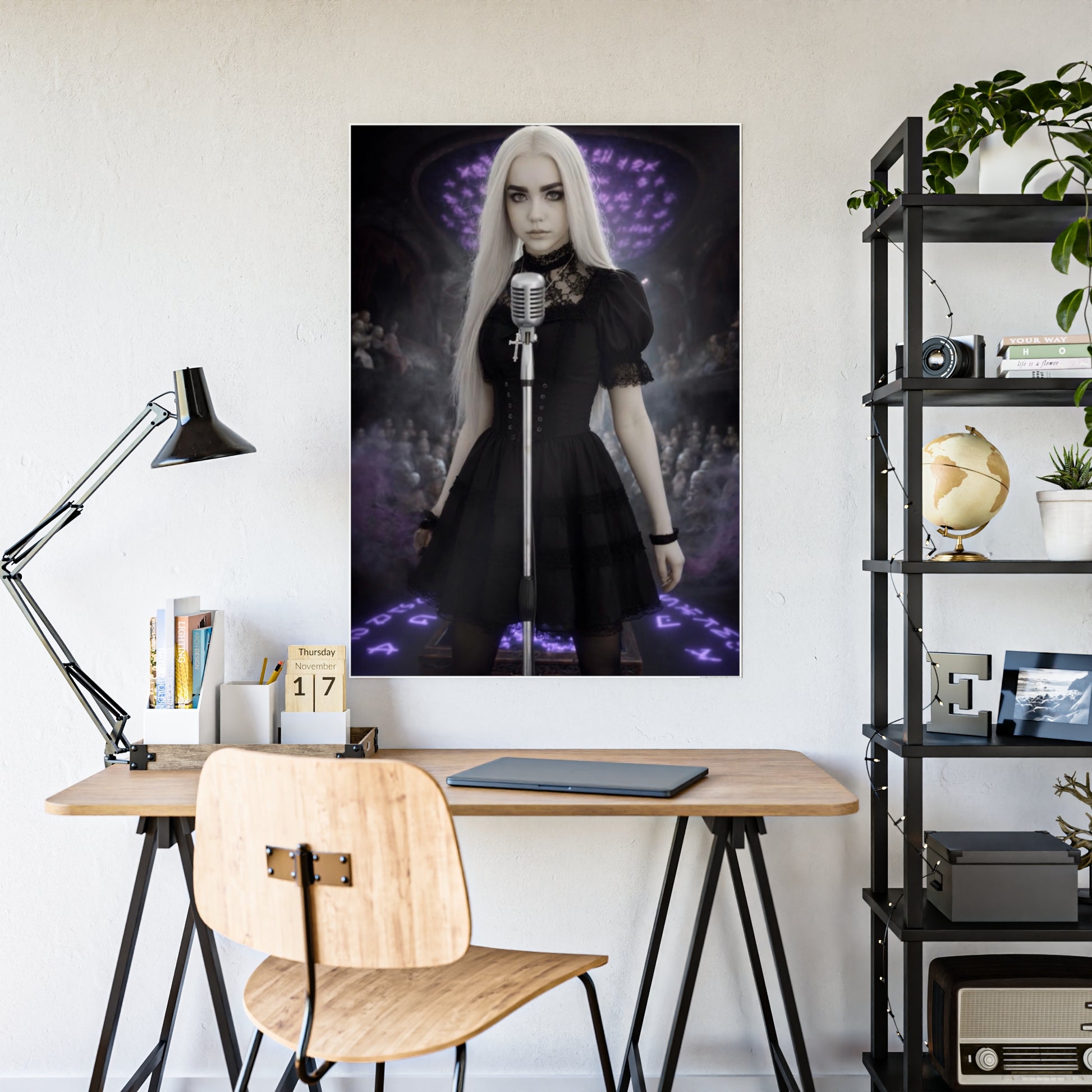 Vampyro Crimson Haunted Music Box Portrait Gloss Poster