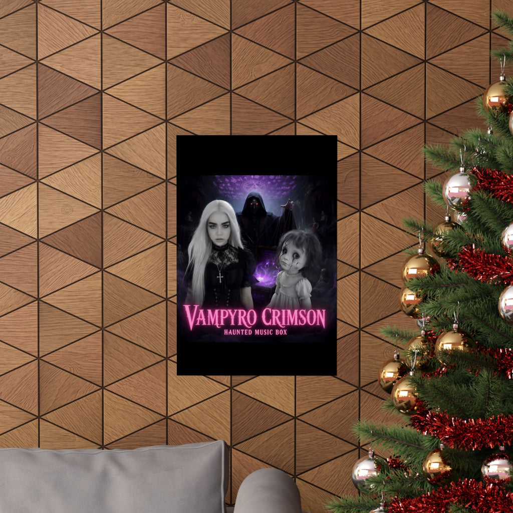 Vampyro Crimson Haunted Music Box Matte Poster