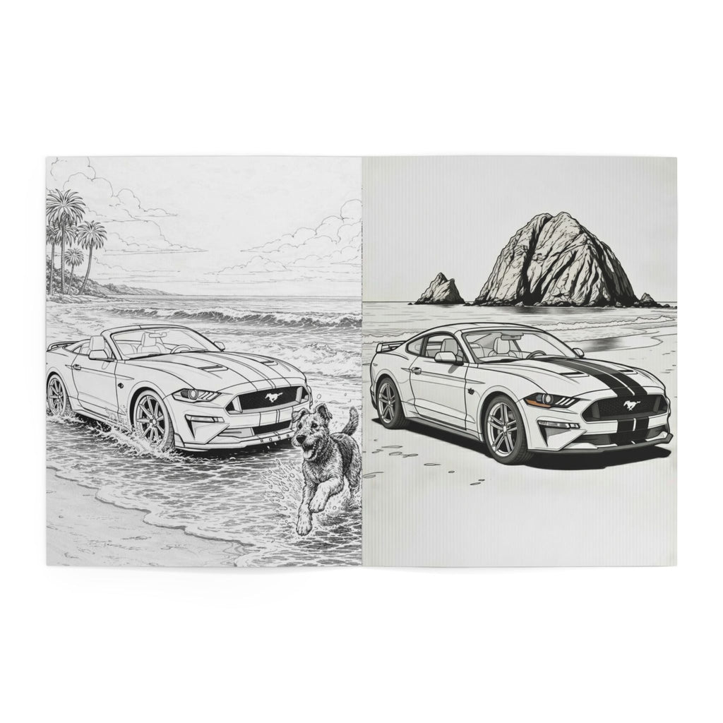 Mr. Trouble Mustang Coloring Book — Automotive Road Trip + Vampyro Crimson Designs