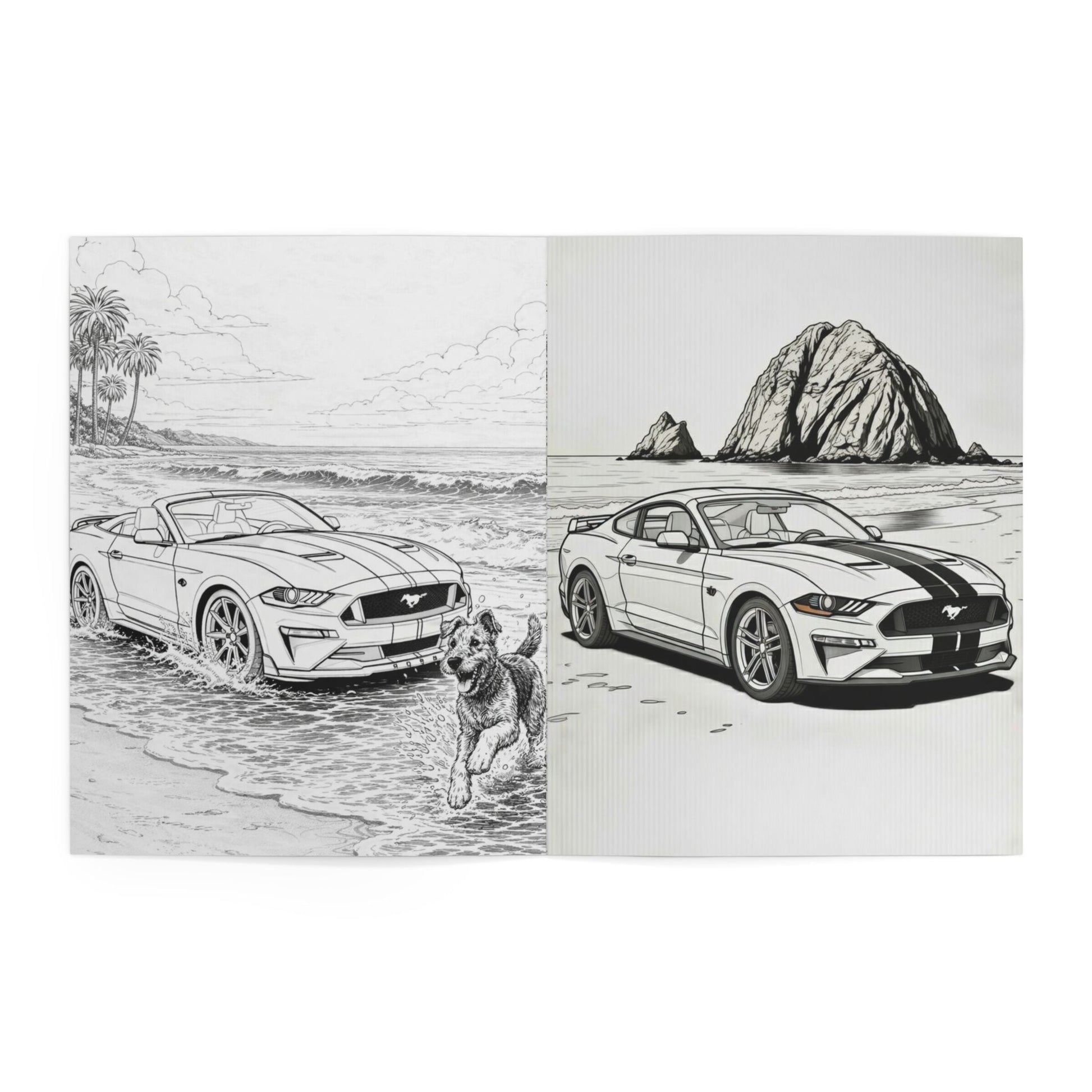 Mr. Trouble Mustang Coloring Book — Automotive Road Trip + Vampyro Crimson Designs