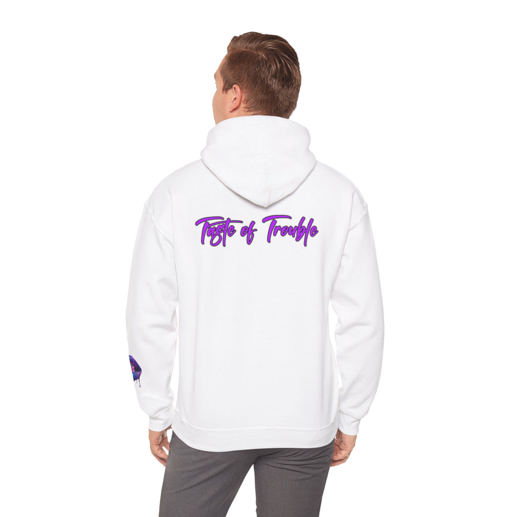 Taste of Trouble Inspirational Hoodie for Creative Souls, Motivational Sweatshirt, Unisex Heavy Blend, Modern Casual Wear, Gift for Artists, Trendy [...]