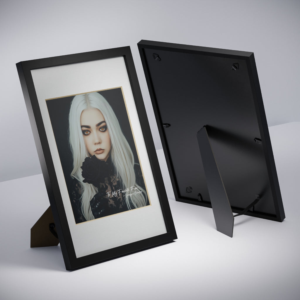 Elegant Digitally Autographed Vampyro Crimson Black Framed Poster, Minimalist Wall Art, Gothic Decor, Aesthetic Prints, Perfect Gift for Home Decor, Seasonal Decorations