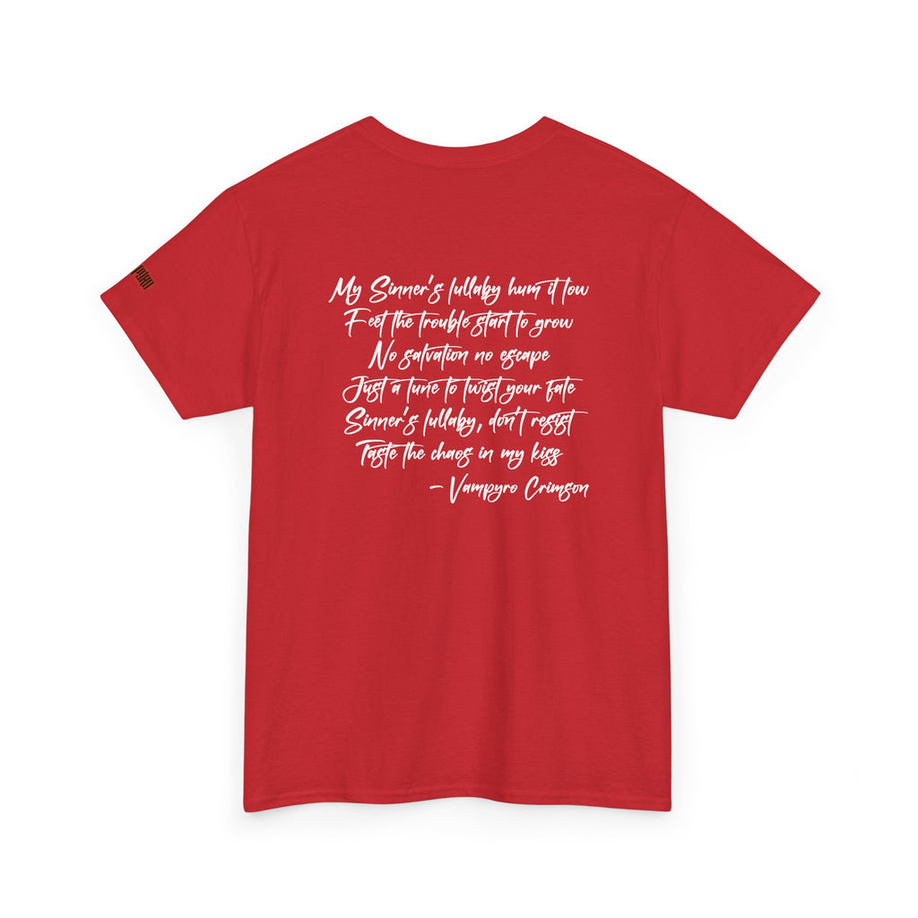 Taste of Trouble Vampyro Crimson Lyrics Unisex Heavy Cotton Tee - Casual Comfort, Everyday Wear, Gift for Friends, Stylish Casual Tee, Versatile Fashion