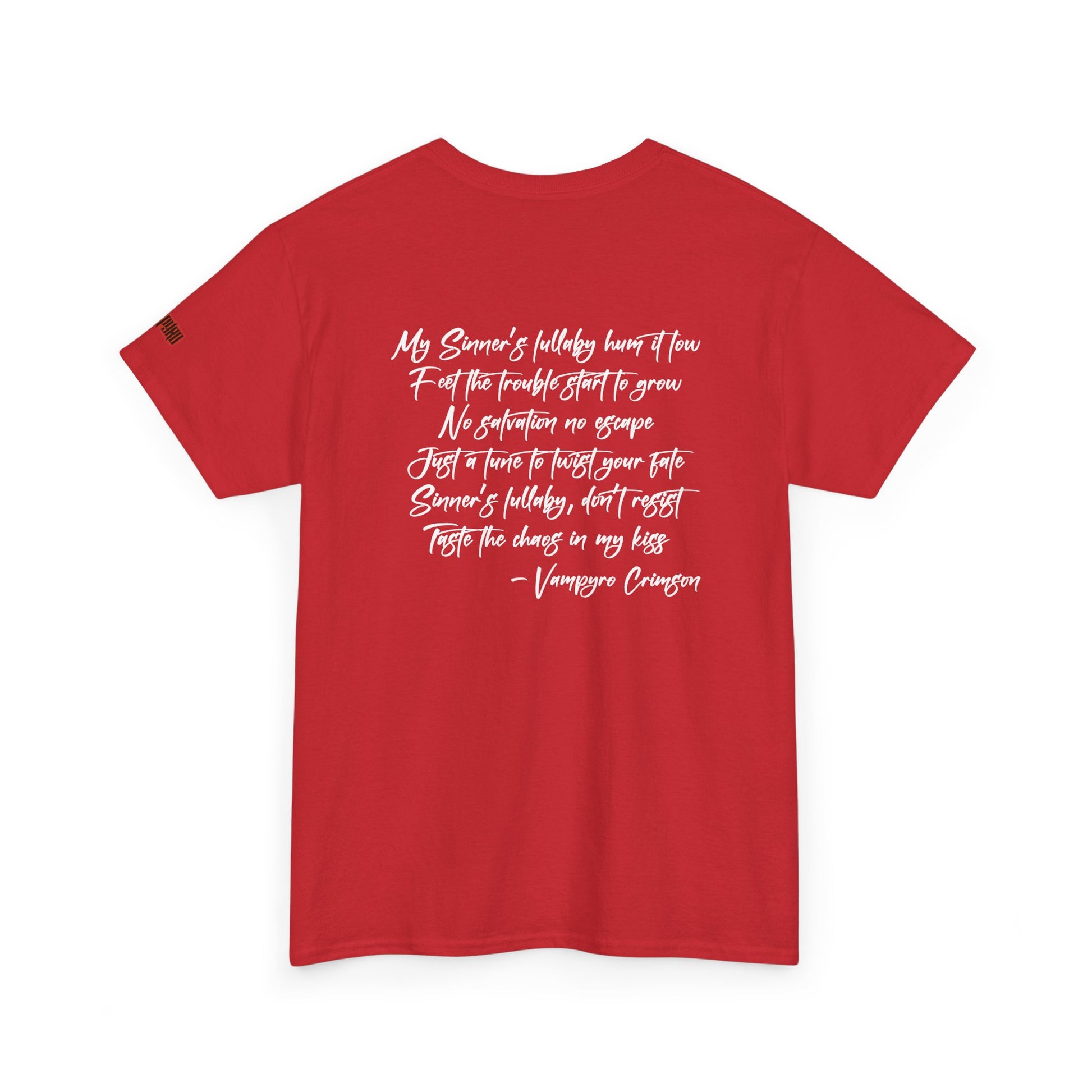Taste of Trouble Vampyro Crimson Lyrics Unisex Heavy Cotton Tee - Casual Comfort, Everyday Wear, Gift for Friends, Stylish Casual Tee, Versatile Fashion