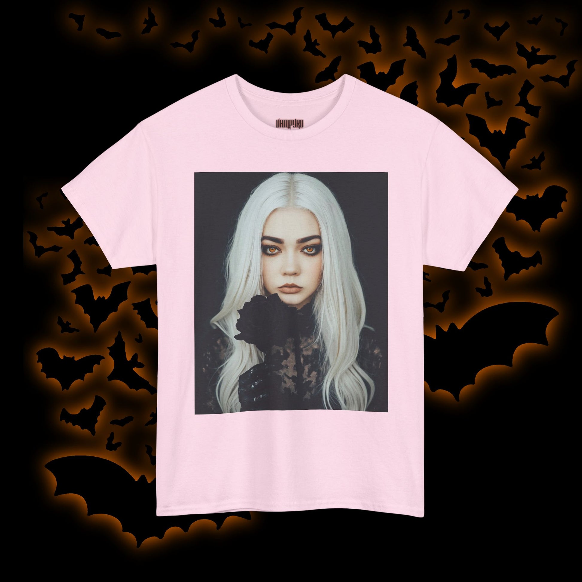 Digitally Autographed Vampyro Crimson Gothic Art Unisex Tee, Halloween Shirt, Alternative Fashion, Spooky Graphic Tee, Witchy Aesthetic Clothing, Edgy Outfit Idea