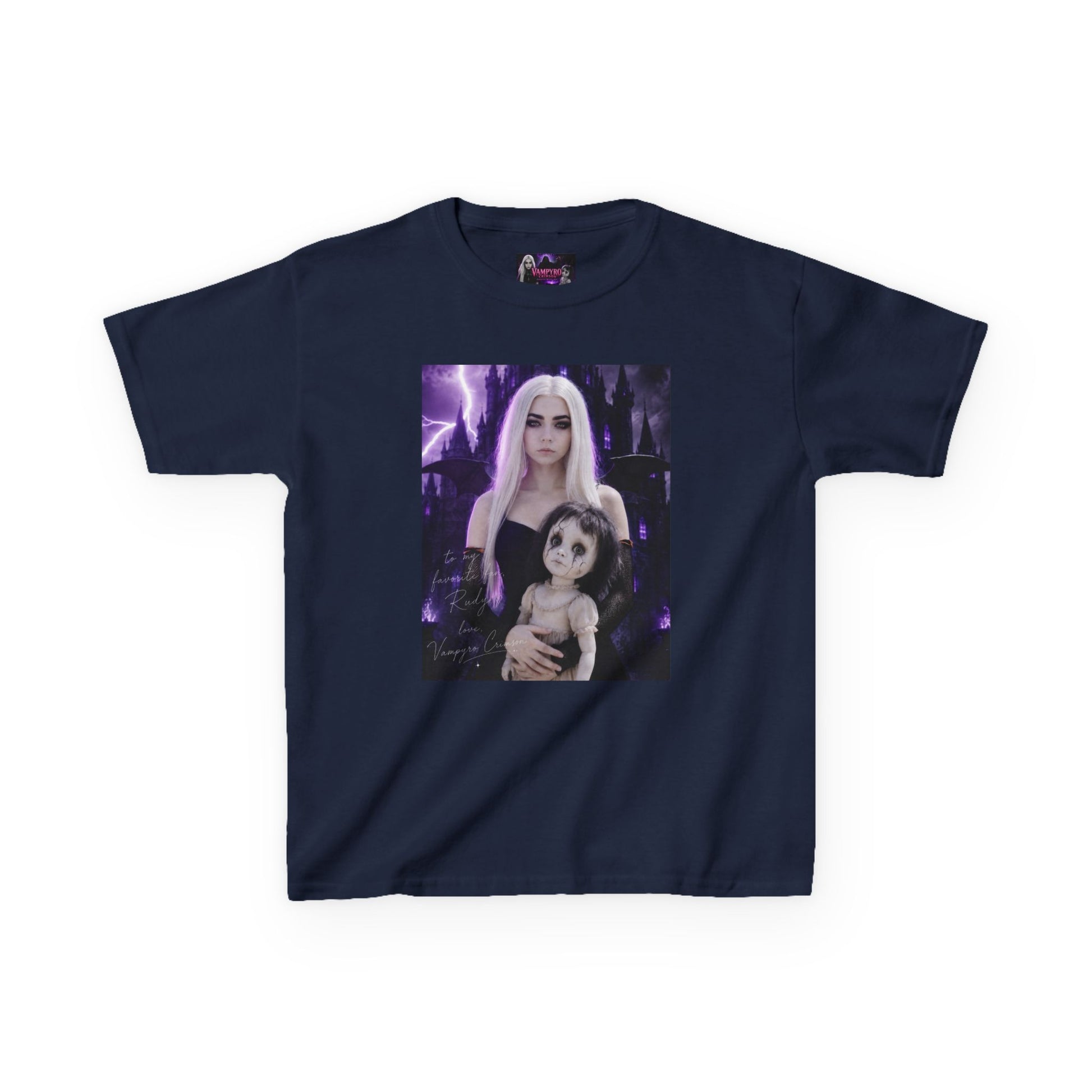 Vampyro Crimson “Haunted Music Box” Official Kids Tee – Gothic Doll Edition