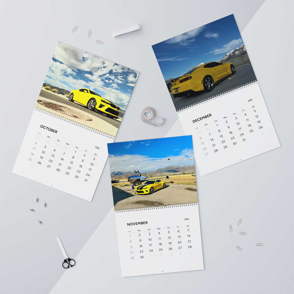 2026 Helios Wall Calendar — Monthly Scenic Helios Car Photos
