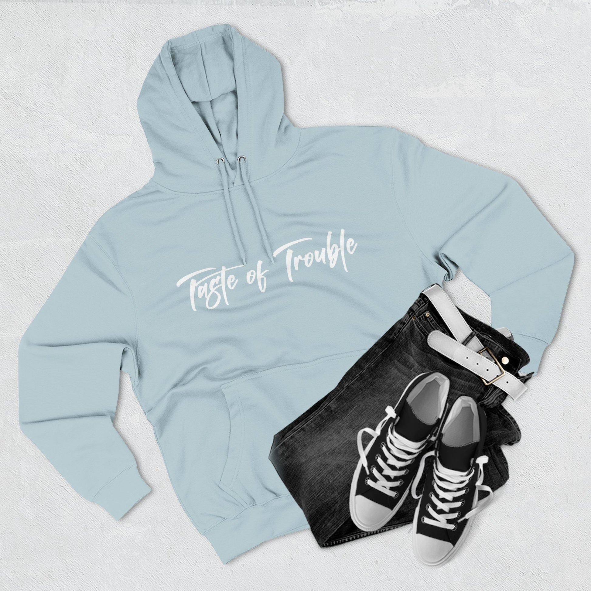 Taste of Trouble Fleece Pullover, Cozy Gift for Women, Casual Wear, Motivational Apparel, Holiday Gift