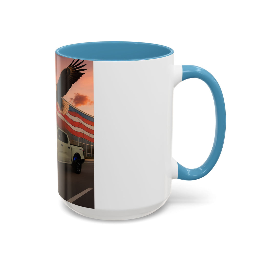 Jays Patriotic Truck Coffee Mug – Eagle & American Flag Accent Mug