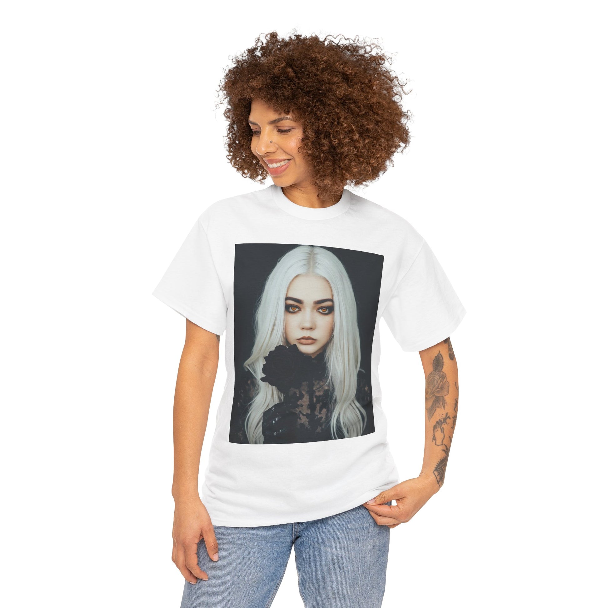 Digitally Autographed Vampyro Crimson Gothic Art Unisex Tee, Halloween Shirt, Alternative Fashion, Spooky Graphic Tee, Witchy Aesthetic Clothing, Edgy Outfit Idea