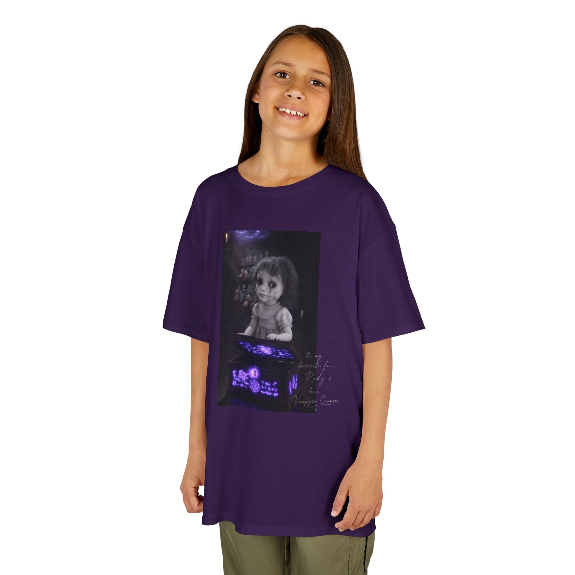 Vampyro Crimson – Haunted Music Box Kids Gothic Horror T-Shirt